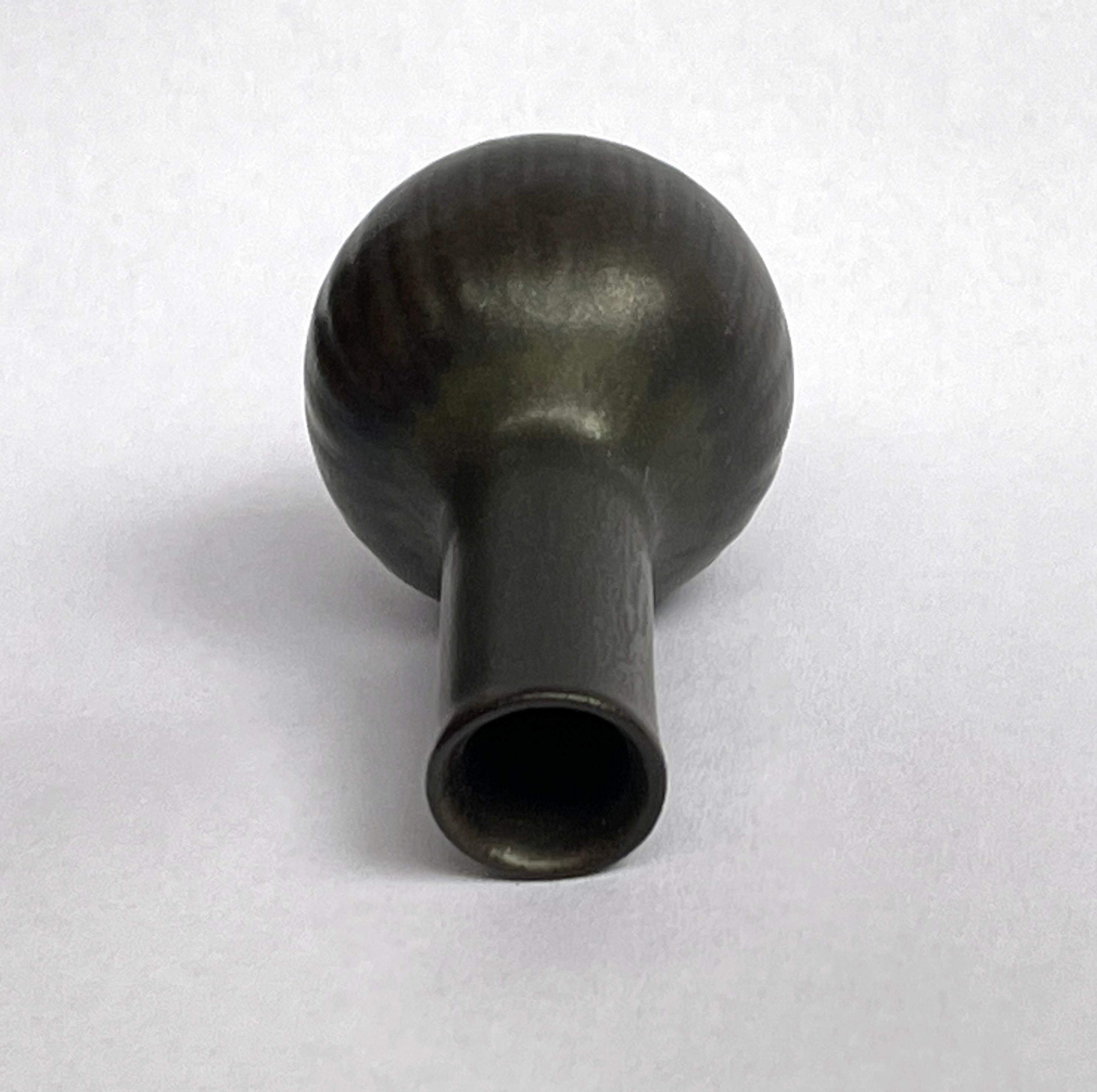 Carl-Harry Stålhane, Rörstrand Miniature Stoneware Vase, 1950s In Good Condition For Sale In Stockholm, SE