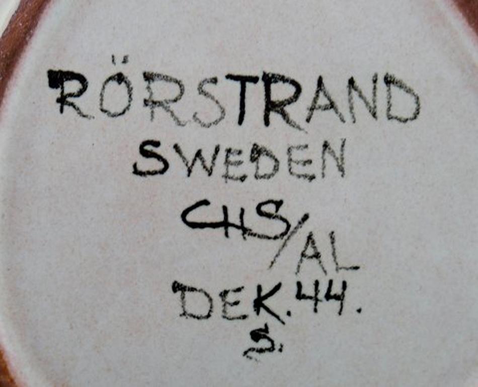 Swedish Carl-Harry Stålhane, Rörstrand / Rorstrand, Large Leaf-Shaped Bowl in Stoneware