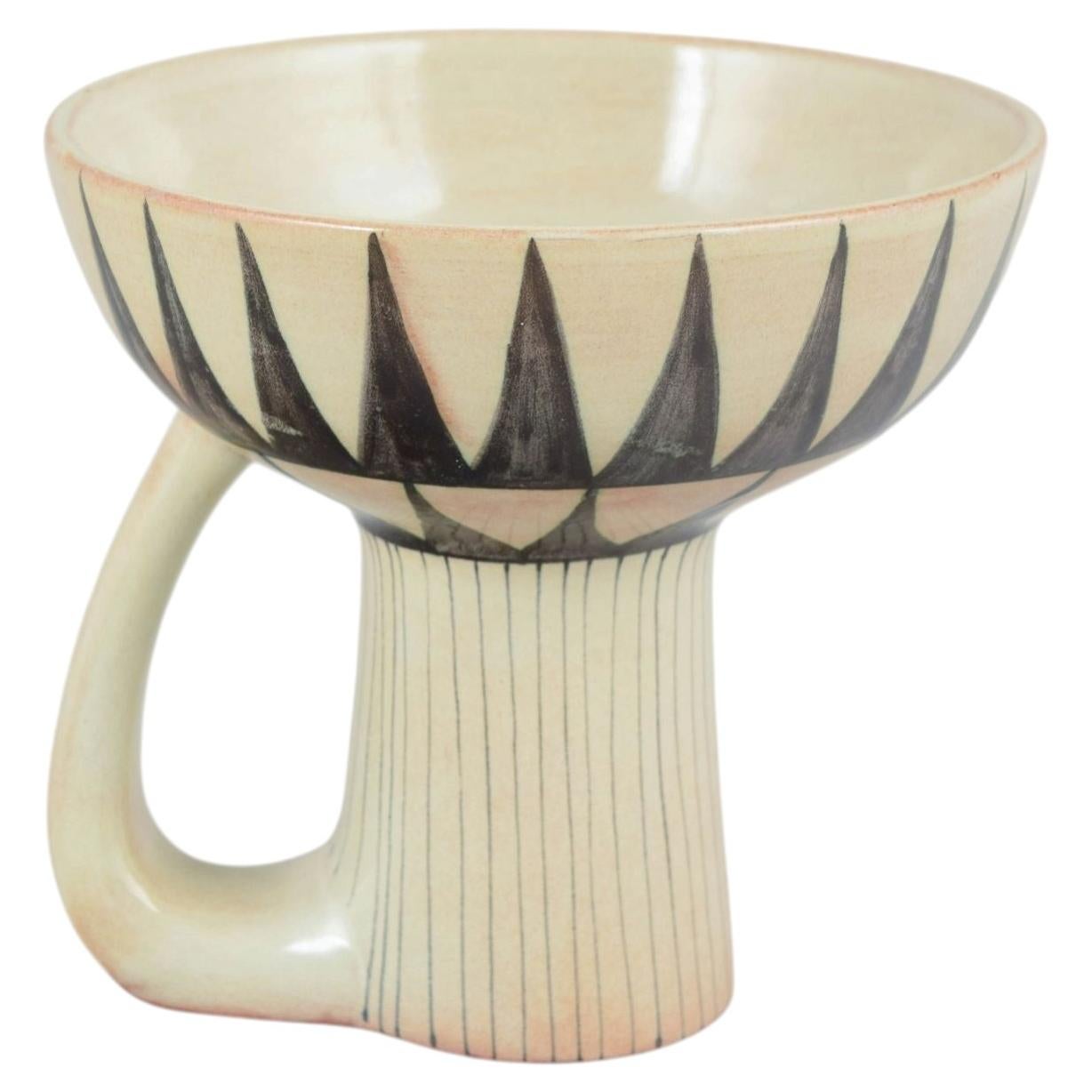 Carl-Harry Stålhane, Rörstrand. Sculptural stoneware vase with geometric pattern