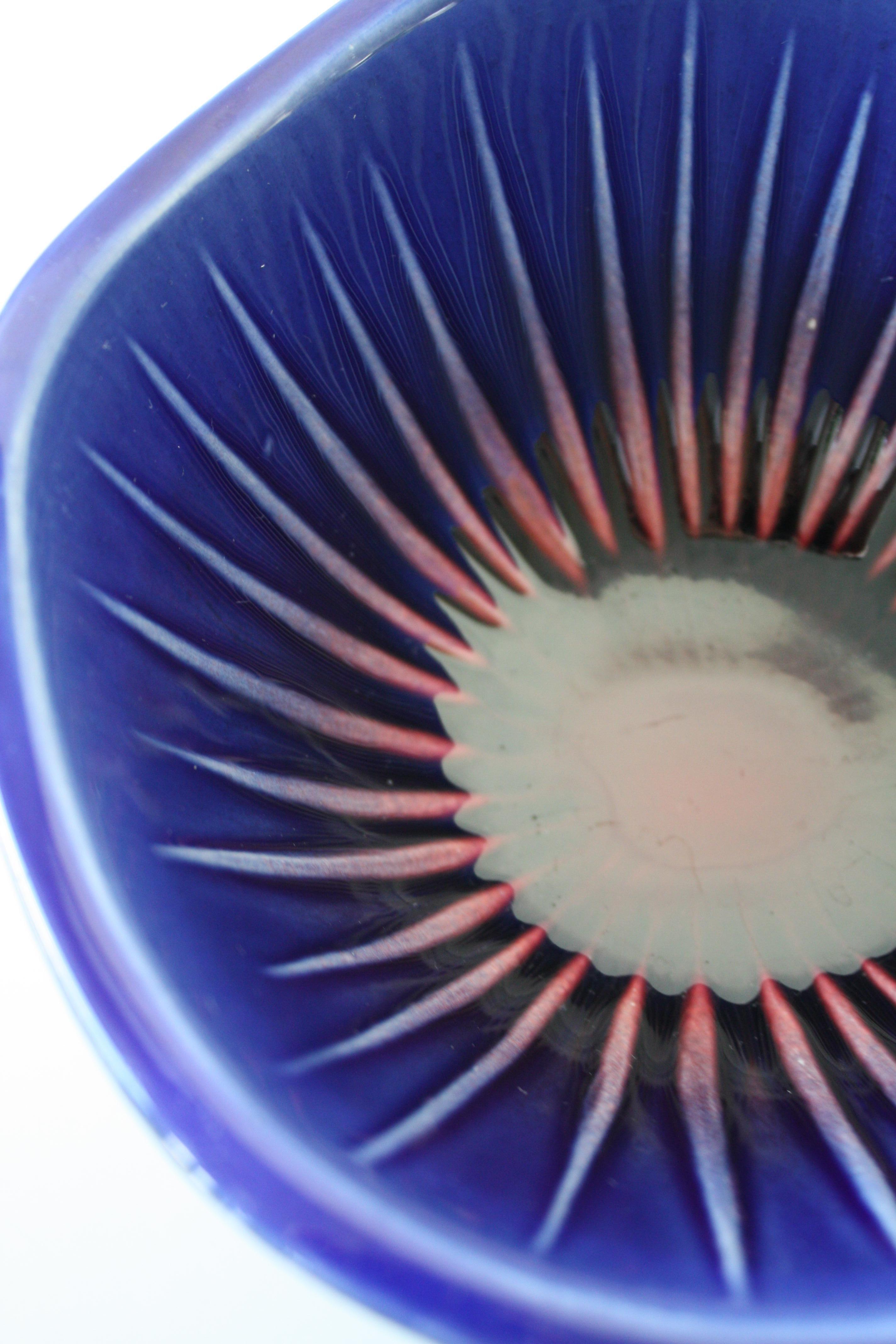 Mid-20th Century Carl-Harry Stålhane Rörstrand Sparaxis Anemone Bowl, Sweden ca 1960s For Sale