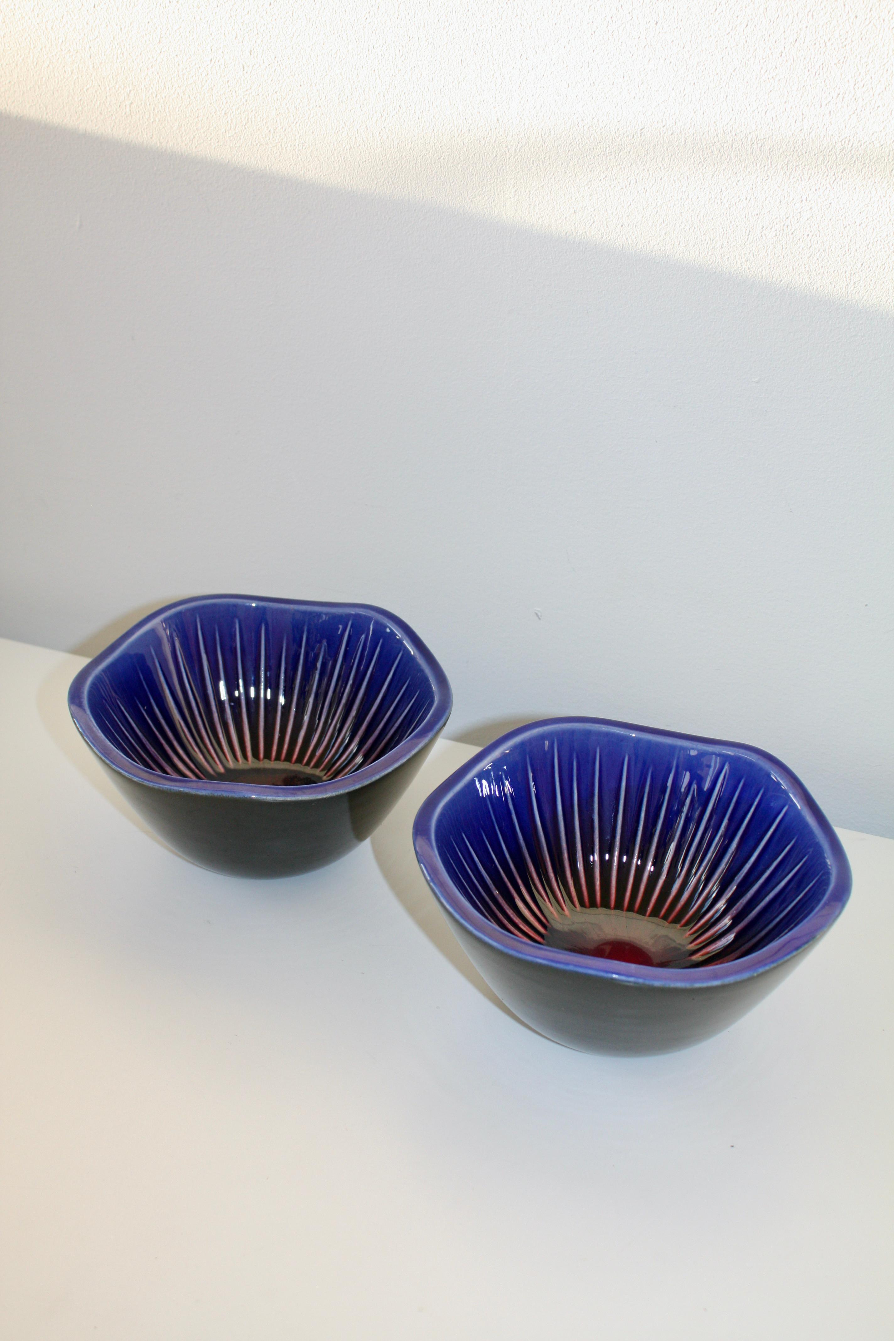 Carl-Harry Stålhane Rörstrand Sparaxis Anemone Bowl, Sweden ca 1960s For Sale 1