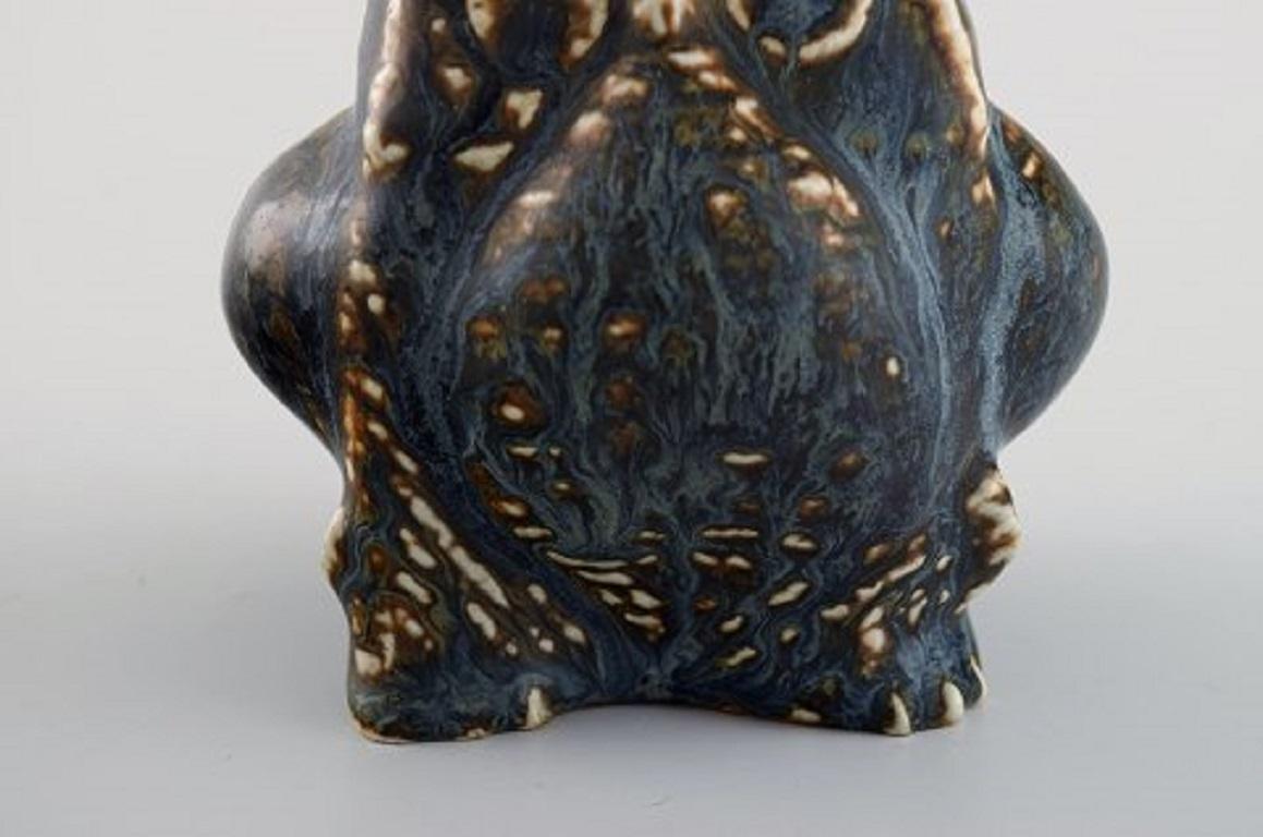 Scandinavian Modern Carl Harry Stålhane, Rörstrand, Stoneware Figure, Owl