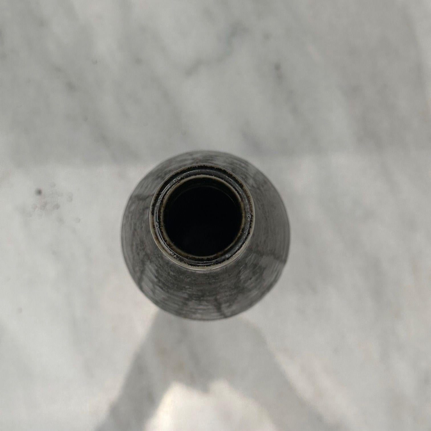 Metà XX secolo Carl-Harry Stalhane, Rörstrand, Vaso in gres grigio svedese della metà del secolo scorso in vendita
