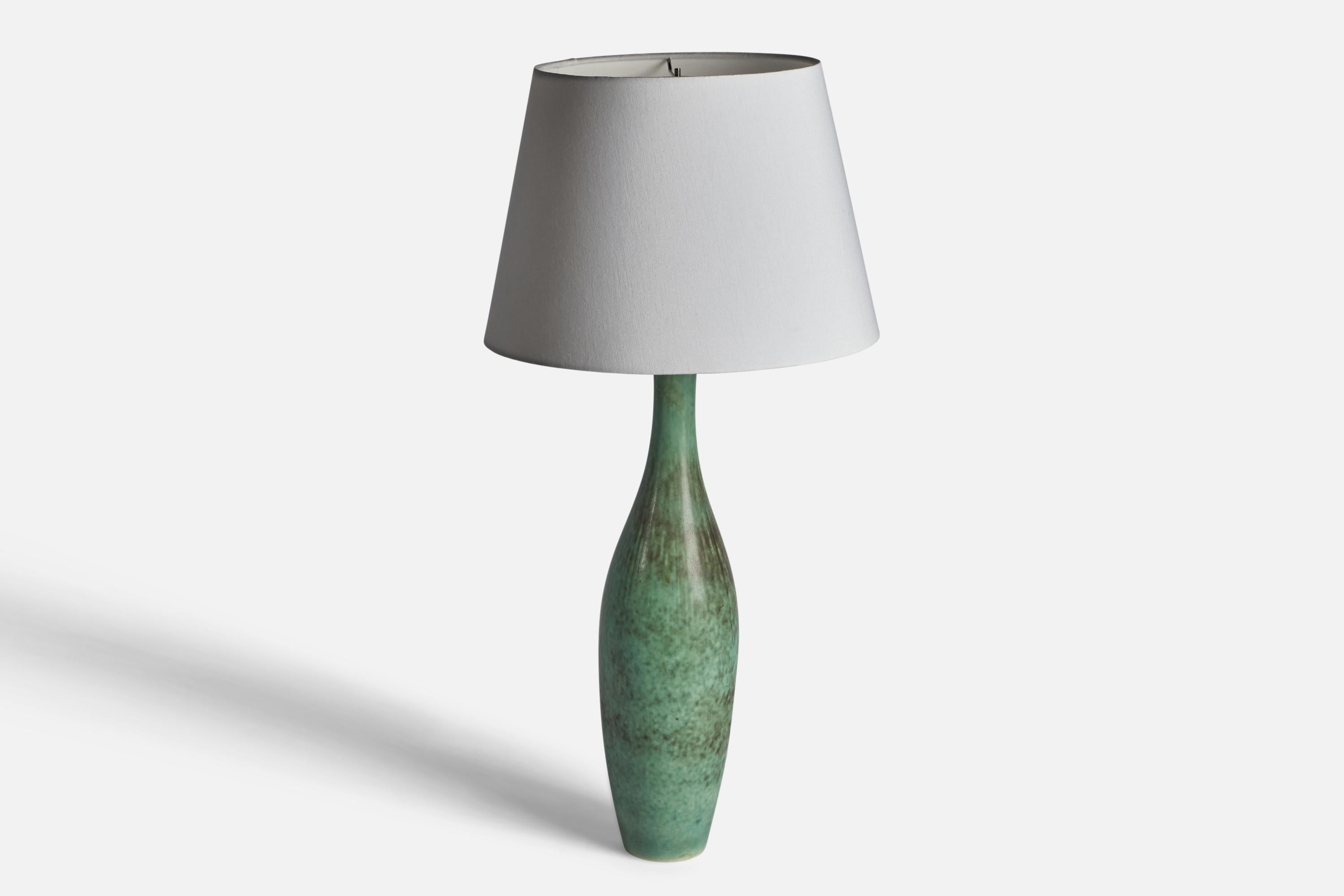 Mid-Century Modern Carl-Harry Stålhane, Sizeable Table Lamp, Stoneware, Sweden, 1950s For Sale
