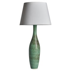 Carl-Harry Stålhane, Große Tischlampe, Steingut, Schweden, 1950er Jahre