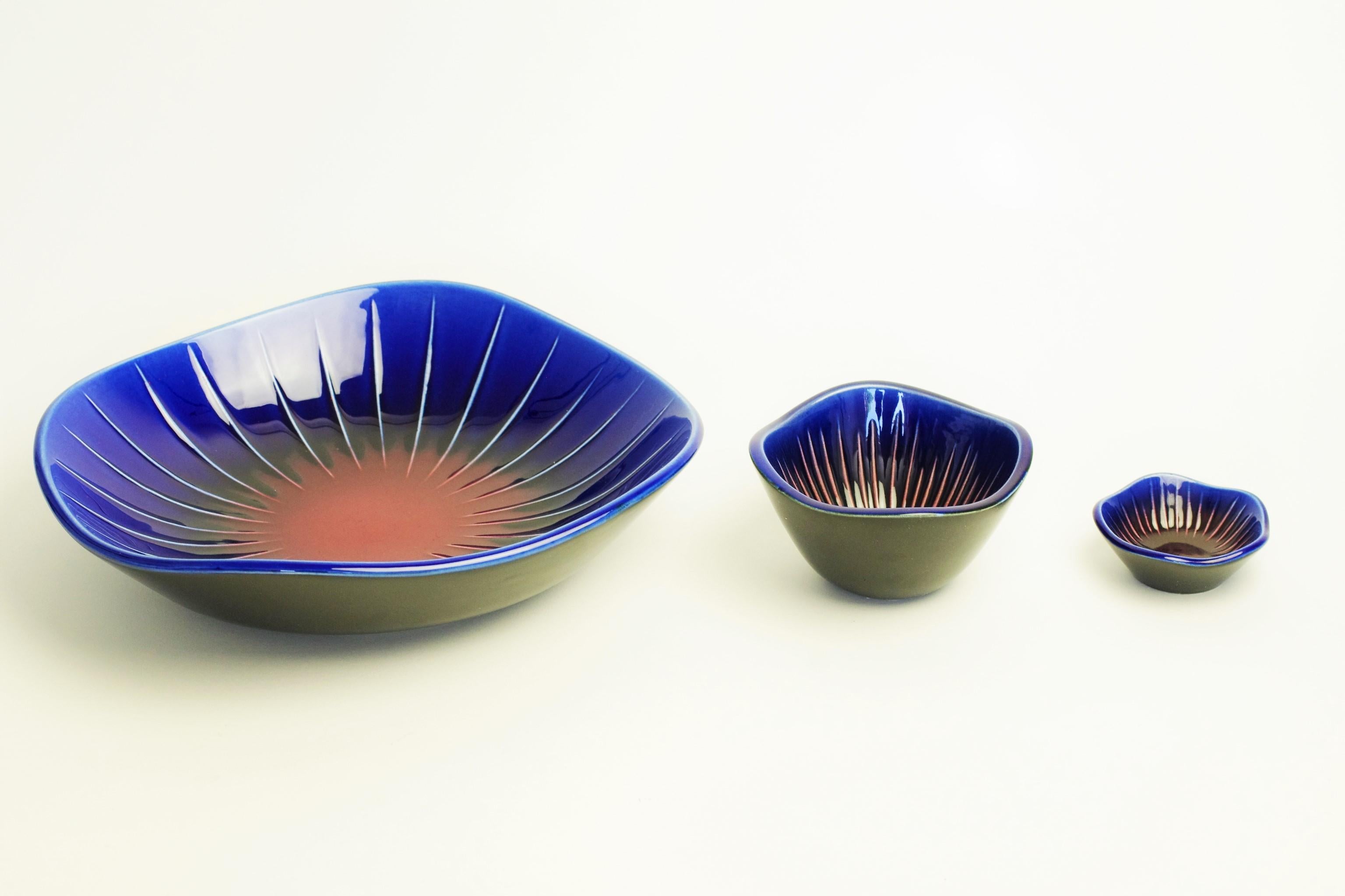 Carl-Harry Stålhane - Sparaxis - 3 Bowls In Good Condition For Sale In MAASTRICHT, LI