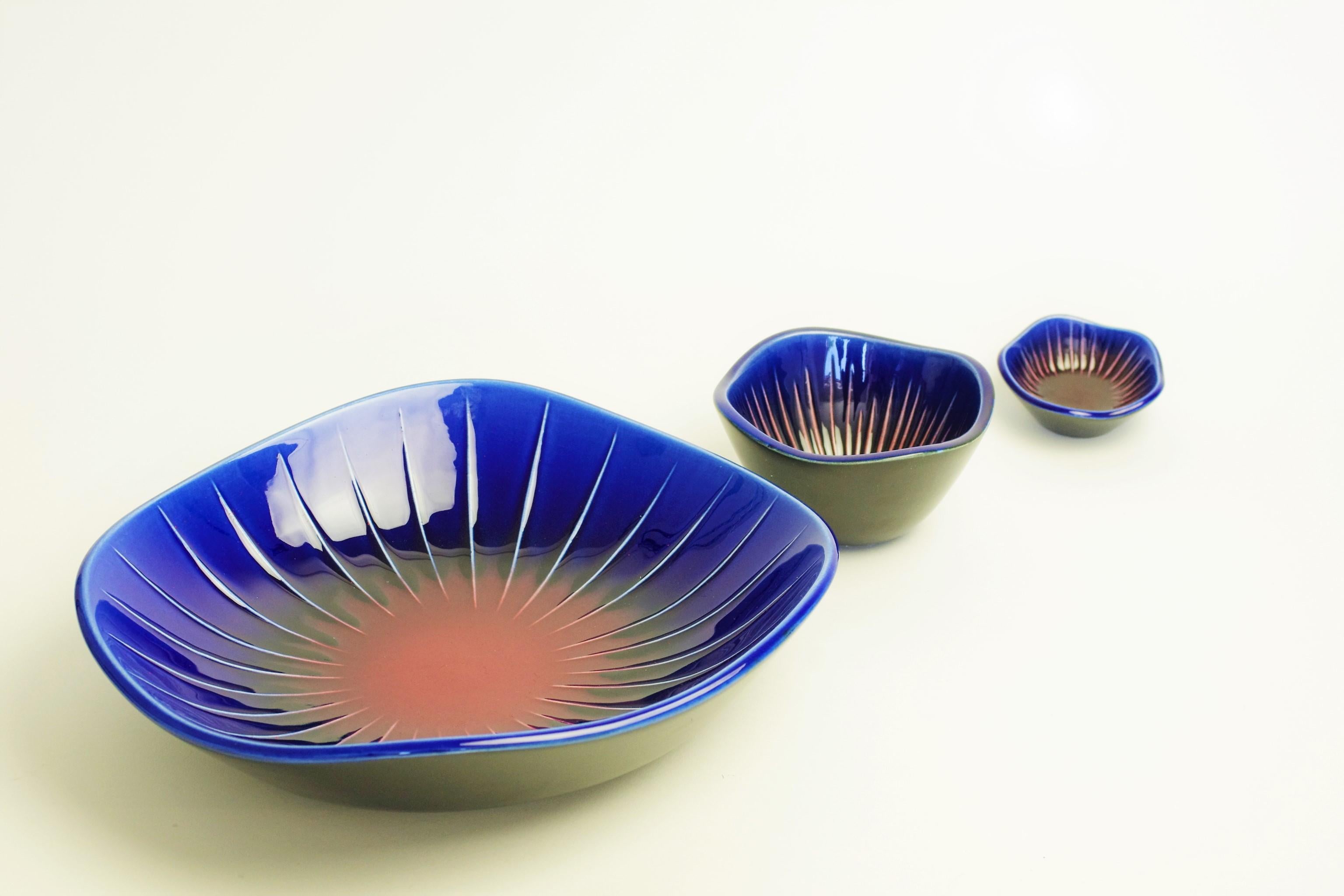 Mid-20th Century Carl-Harry Stålhane - Sparaxis - 3 Bowls For Sale