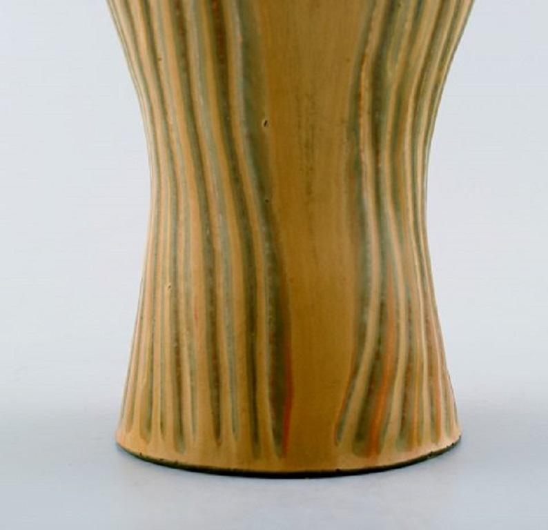 Swedish Carl Harry Stålhane/Stalhane, Rörstrand/Rorstrand Stoneware Vase, Rare Form For Sale