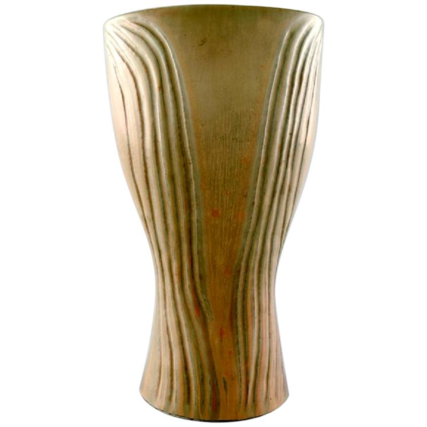 Carl Harry Stålhane/Stalhane, Rörstrand/Rorstrand Stoneware Vase, Rare Form For Sale
