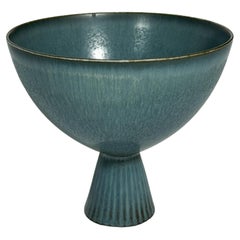 Carl Harry Stalhane Bol à pied en grès Rörstrand Suède années 1950