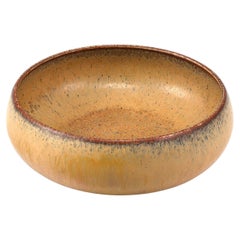 Vintage Carl-Harry Stalhane, Stoneware Bowl, Handmade Work Rörstrand, Sweden 1950's