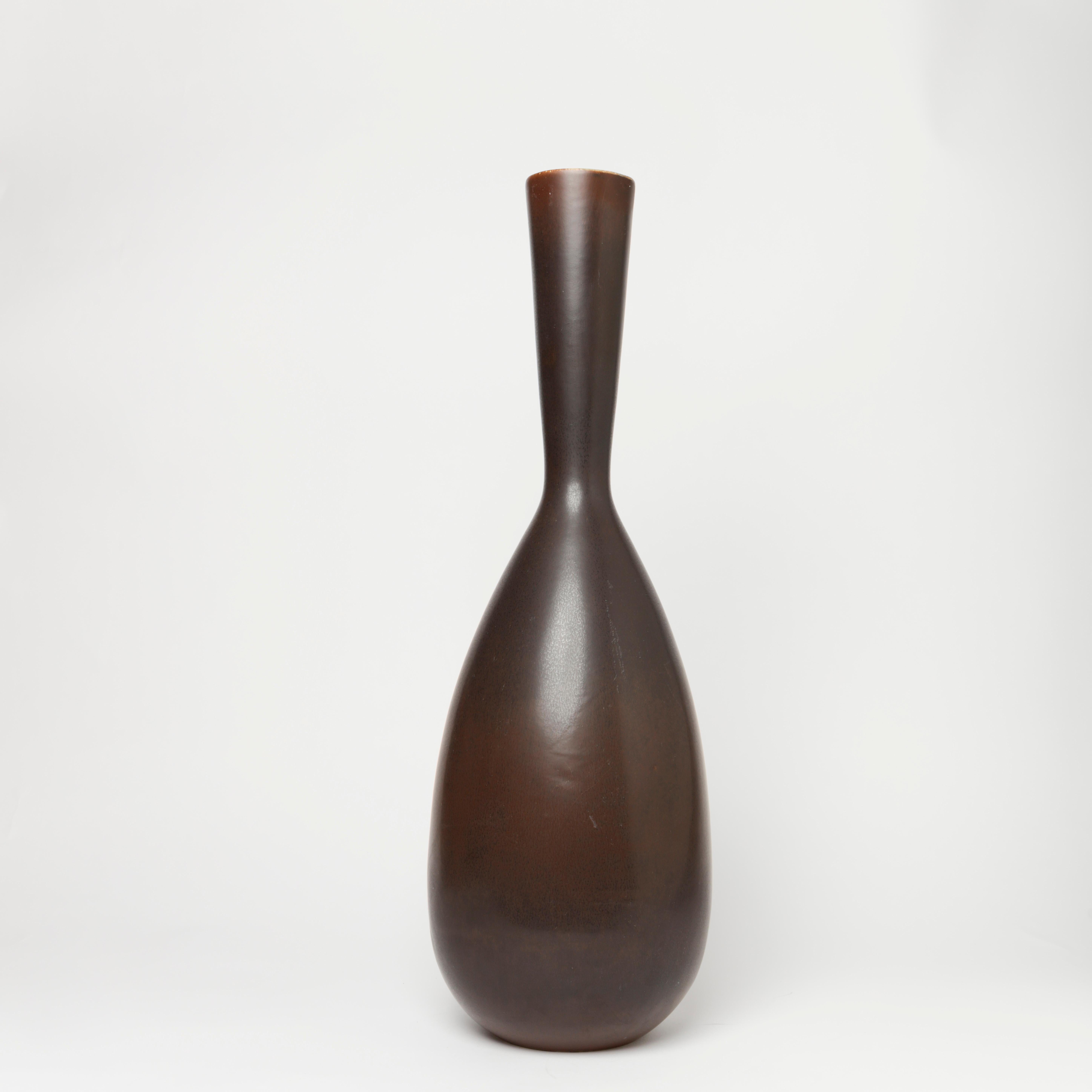 Swedish Carl-Harry Stålhane Stoneware Floor Vase for Rörstrand, 1950s For Sale