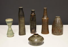 Carl-Harry Stalhane Stoneware Vase for Rostrand, Sweden