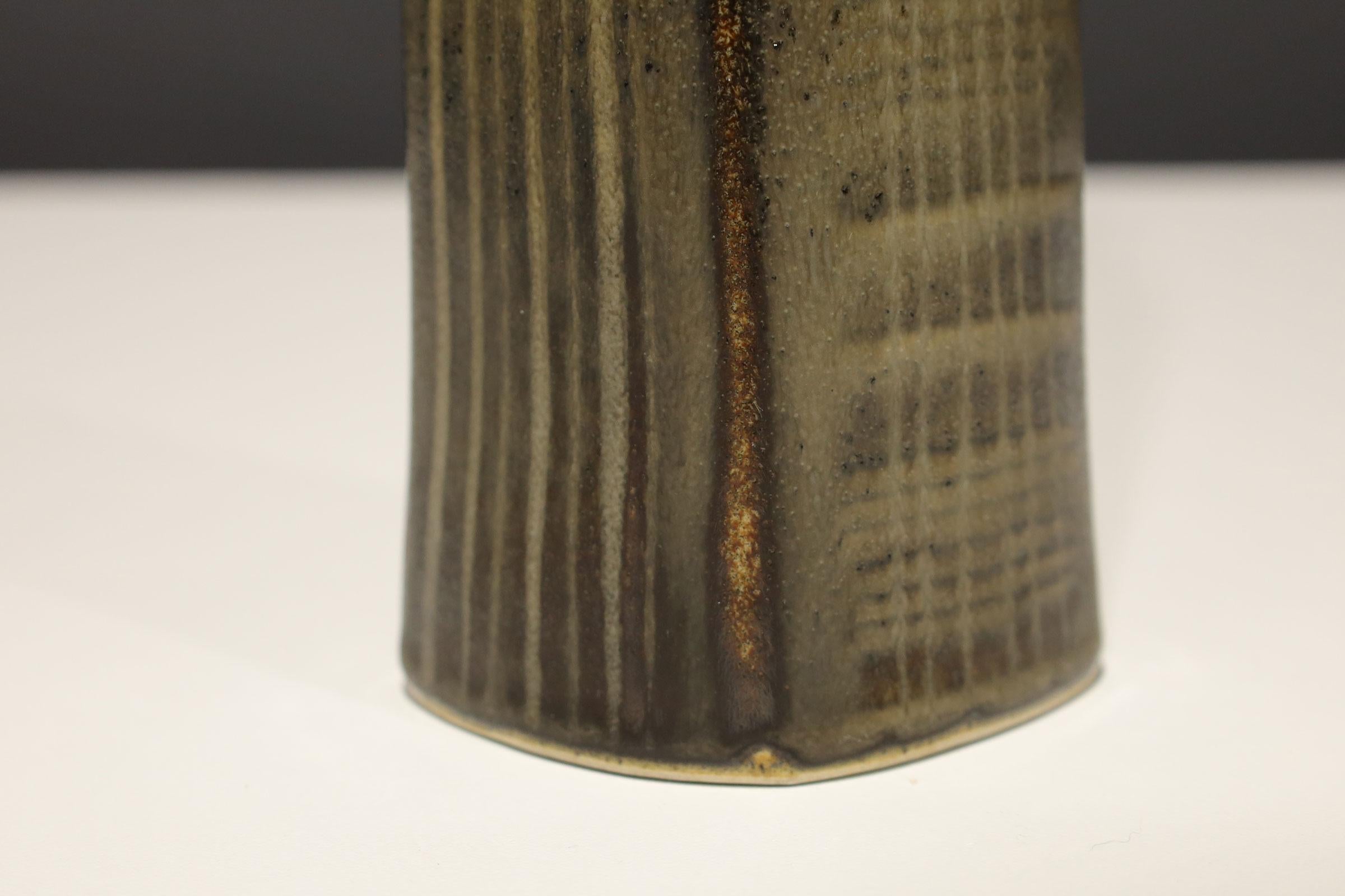 20th Century Carl-Harry Stalhane  Stoneware Vase for Rostrand, Sweden For Sale