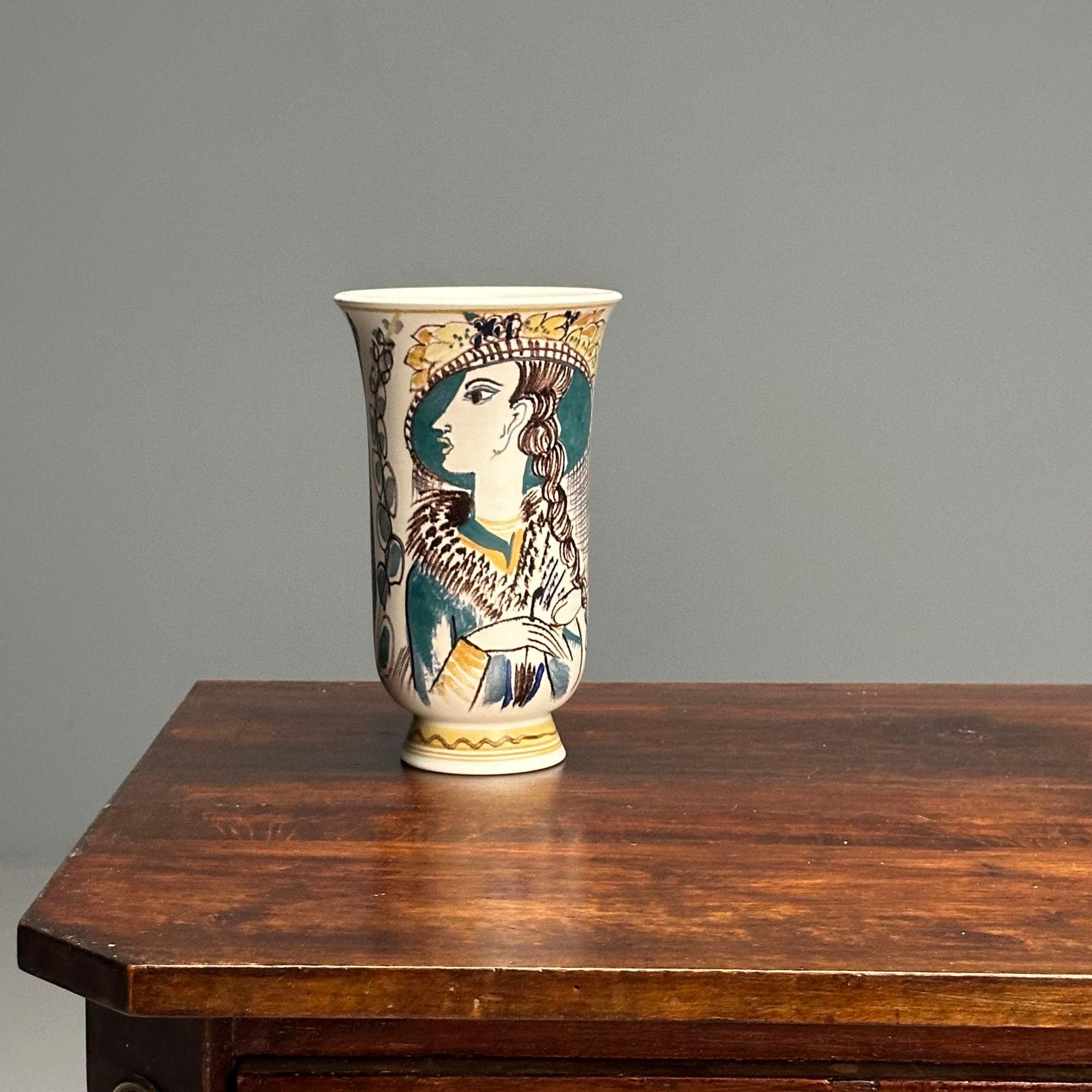 Carl-Harry Stålhane, Swedish Mid-Century Modern, Stoneware Vase, Sweden, 1943 In Good Condition For Sale In Stamford, CT