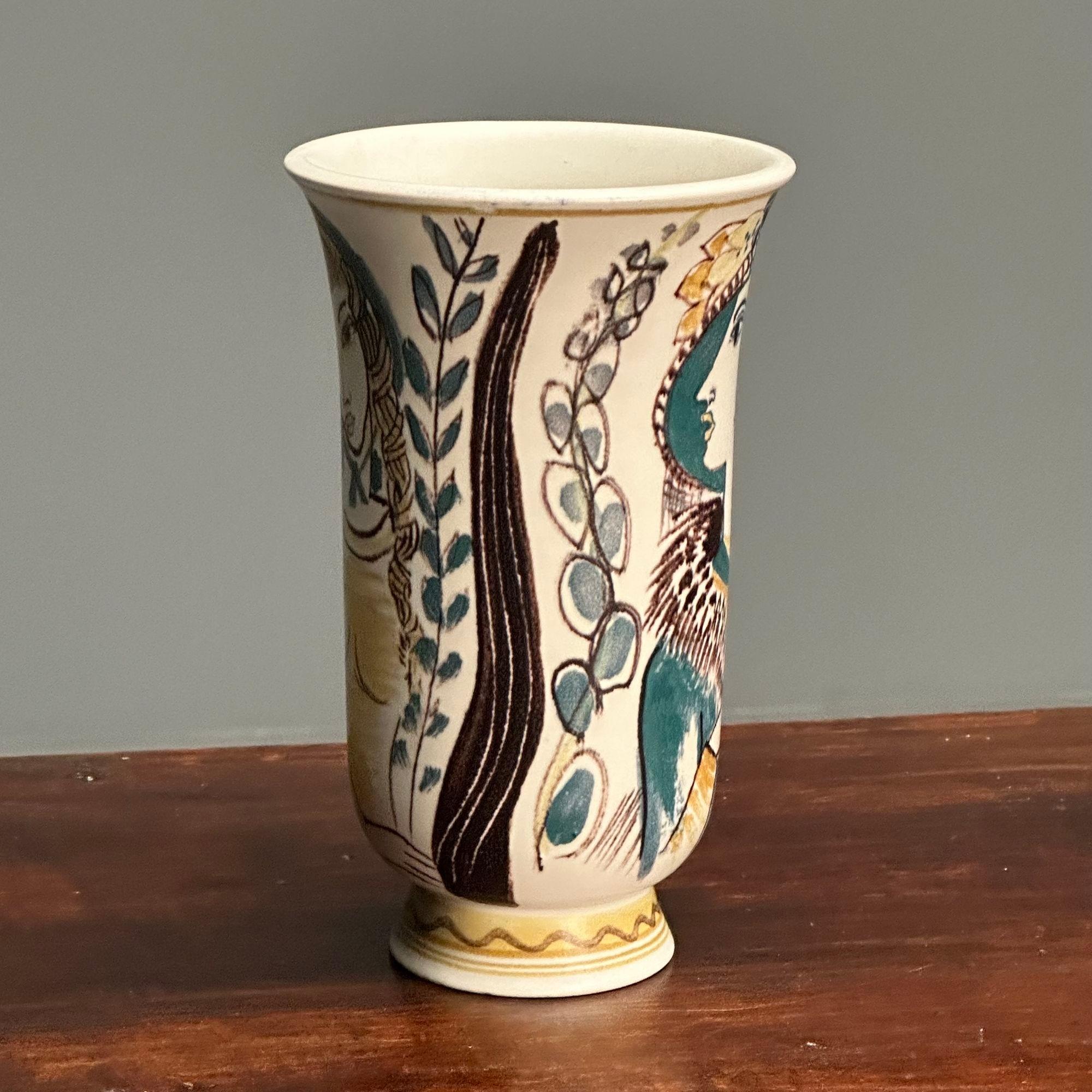 Metà XX secolo Carl-Harry Stålhane, Vaso in gres svedese della metà del secolo scorso, Svezia, 1943 in vendita