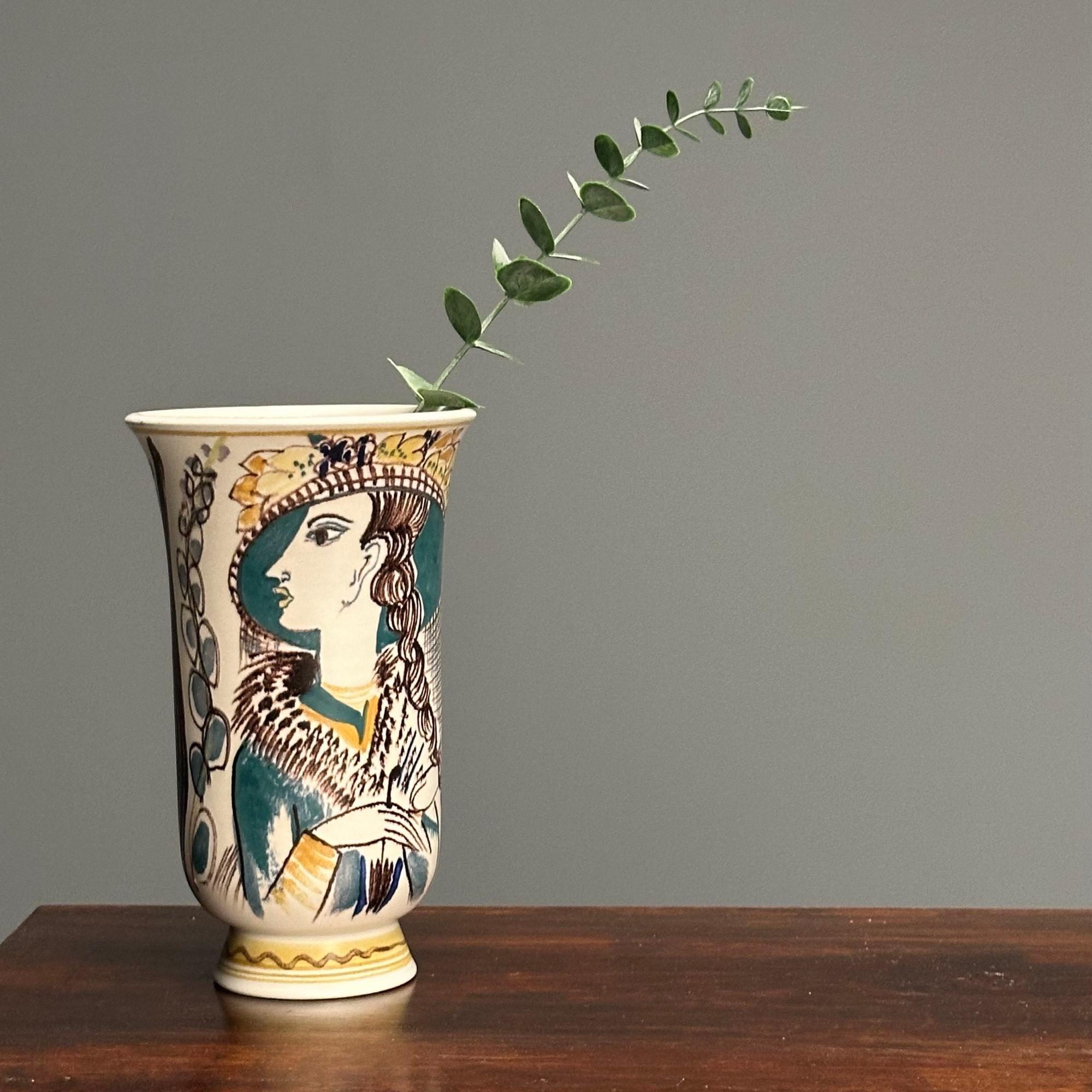 Ceramica Carl-Harry Stålhane, Vaso in gres svedese della metà del secolo scorso, Svezia, 1943 in vendita