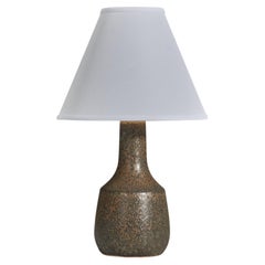 Carl-Harry Stålhane, Table Lamp, Brown Glazed Stoneware, Sweden, 1960s