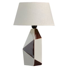 Carl-Harry Stålhane, Lampe de table, céramique, tissu, Suède, années 1950