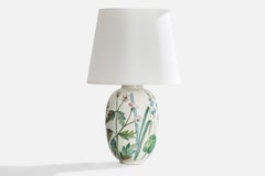 Carl-Harry Stålhane, Table Lamp, Stoneware, Brass, Sweden, 1950s