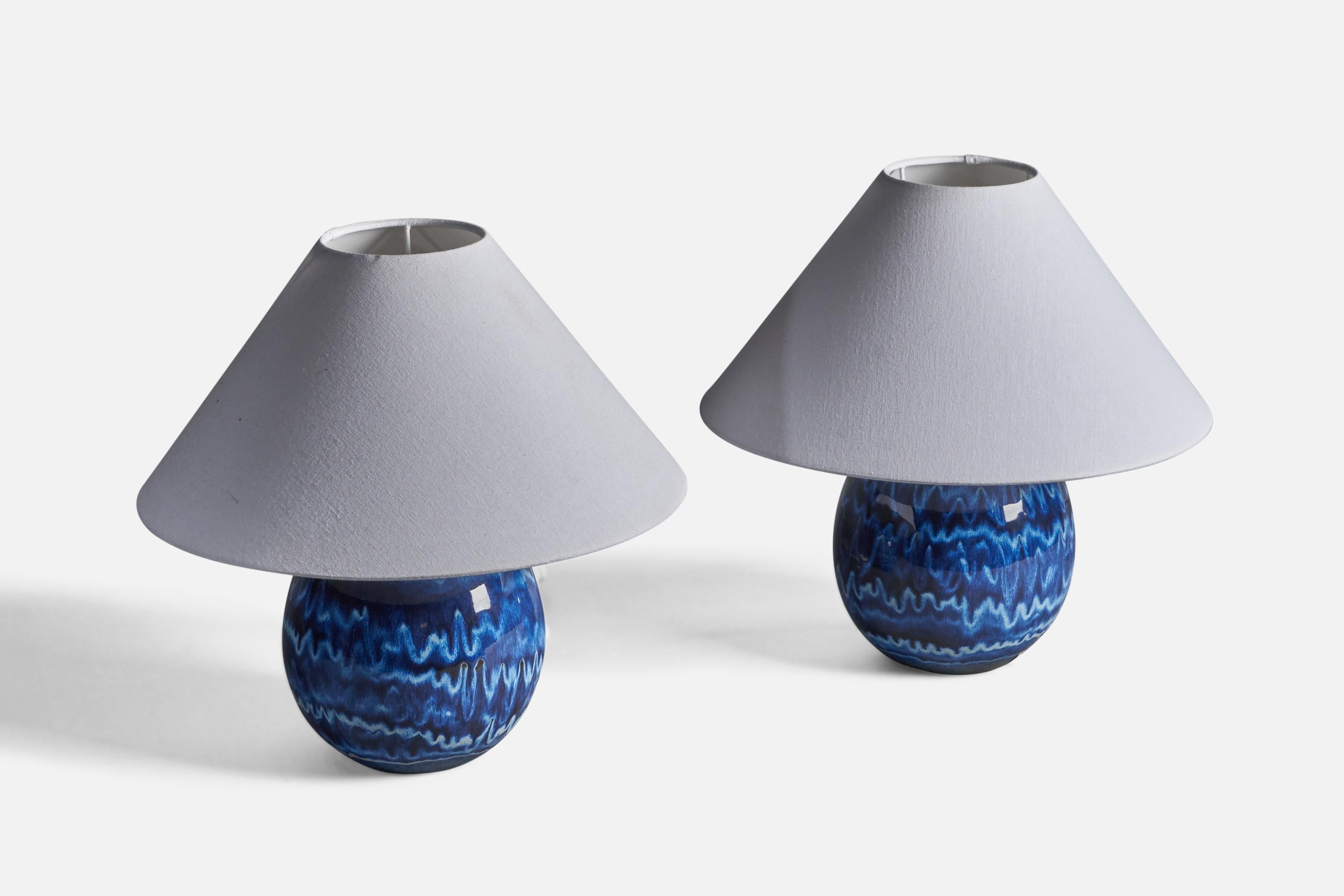 Post-Modern Carl-Harry Stålhane, Table Lamps, Stoneware, Sweden, 1970s For Sale