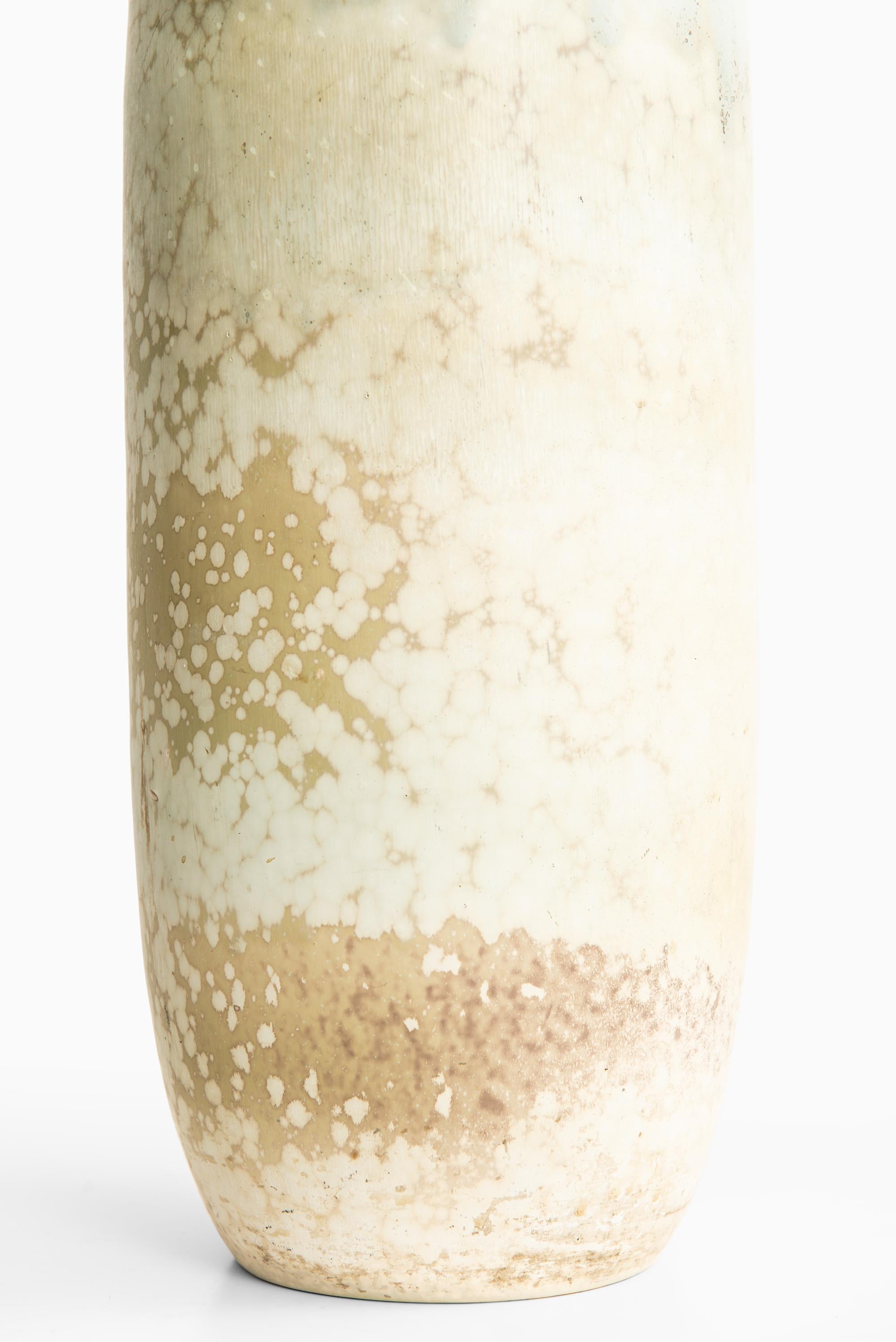 Very rare and tall ceramic floor vase designed by Carl-Harry Stålhane. Produced by Rörstrand in Sweden.