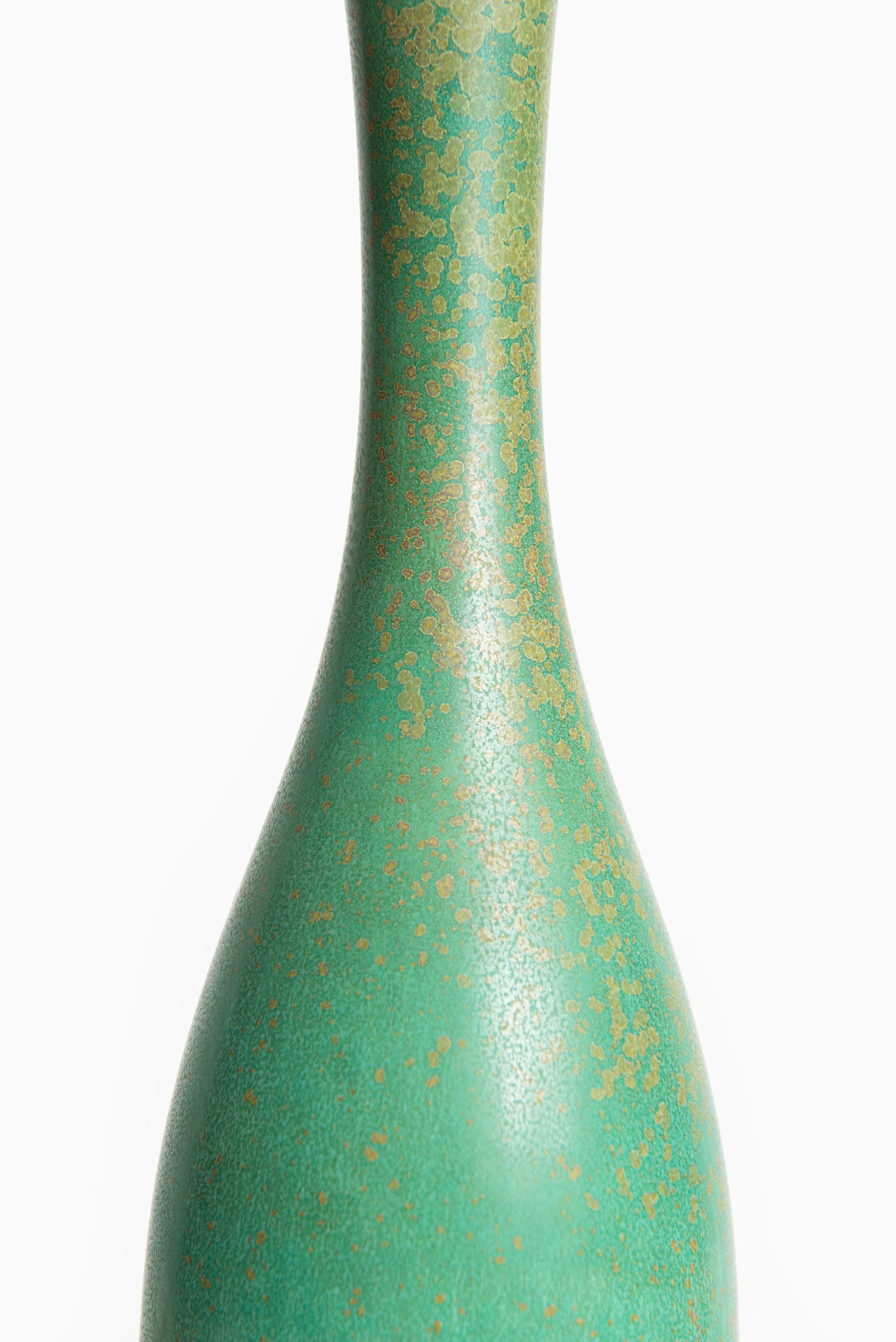 Scandinavian Modern Carl-Harry Stålhane Tall Ceramic Vase by Rörstrand in Sweden