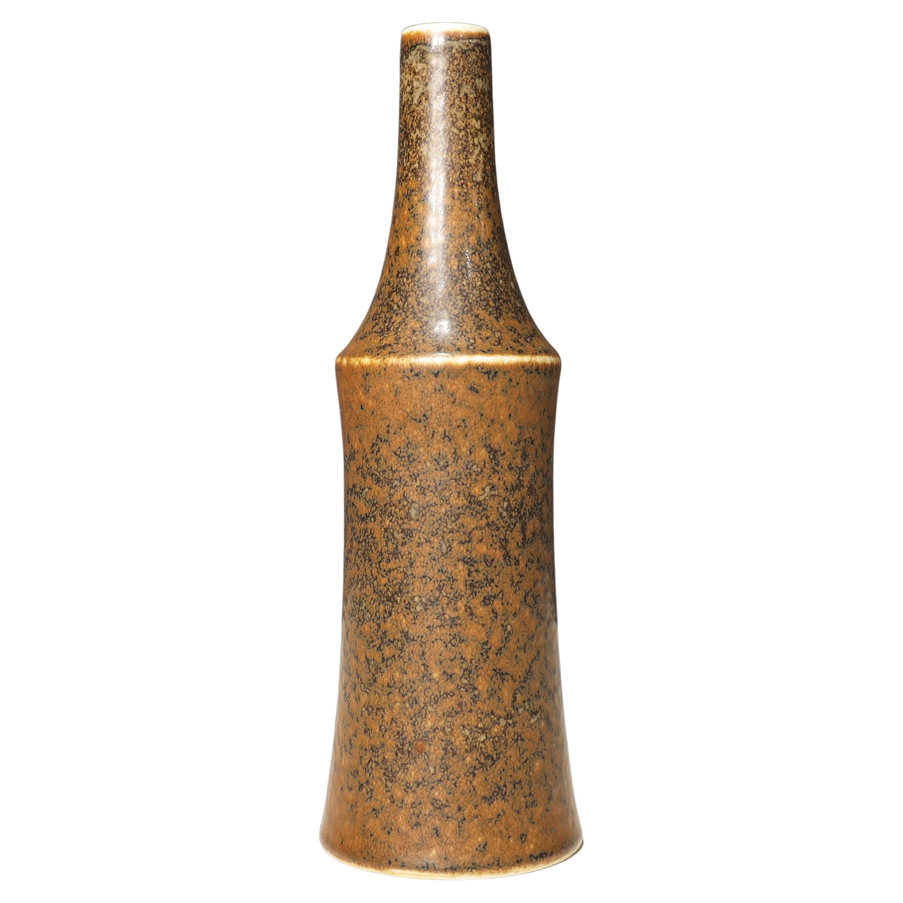 Carl-Harry Stalhane Tall Stoneware Vase for Rostrand, Sweden