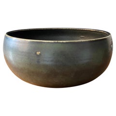 Carl-Harry Stålhane, Unique Large bowl, Green Glazed Ceramic, Rörstands, 1960