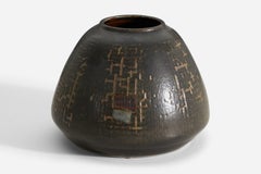 Carl-Harry Stålhane, Einzigartige große Vase, glasierte Keramik, Rörstands, 1961