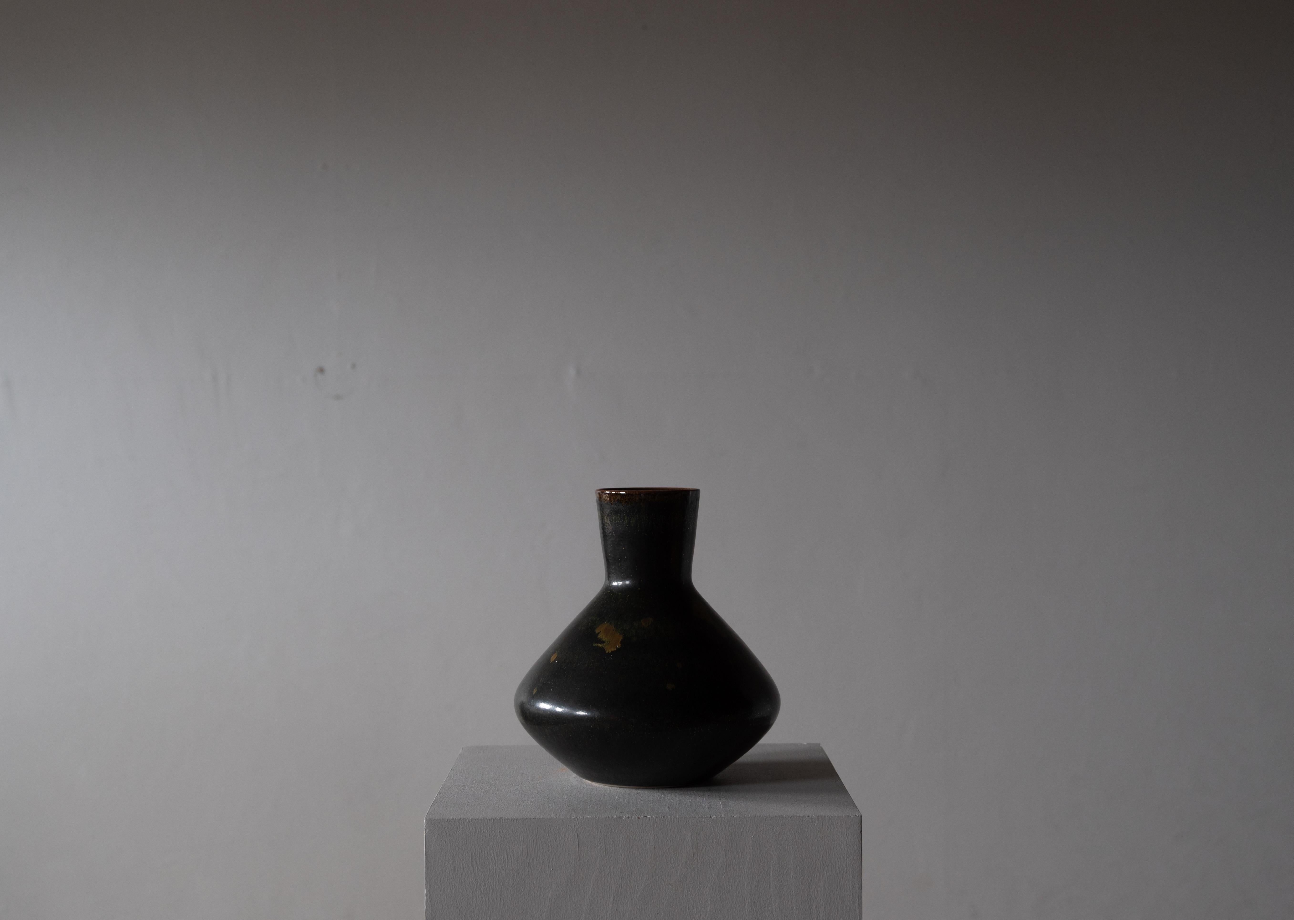 Swedish Carl-Harry Stålhane, Unique Sizable Vase, Glazed Stoneware, Rörstands, 1960s