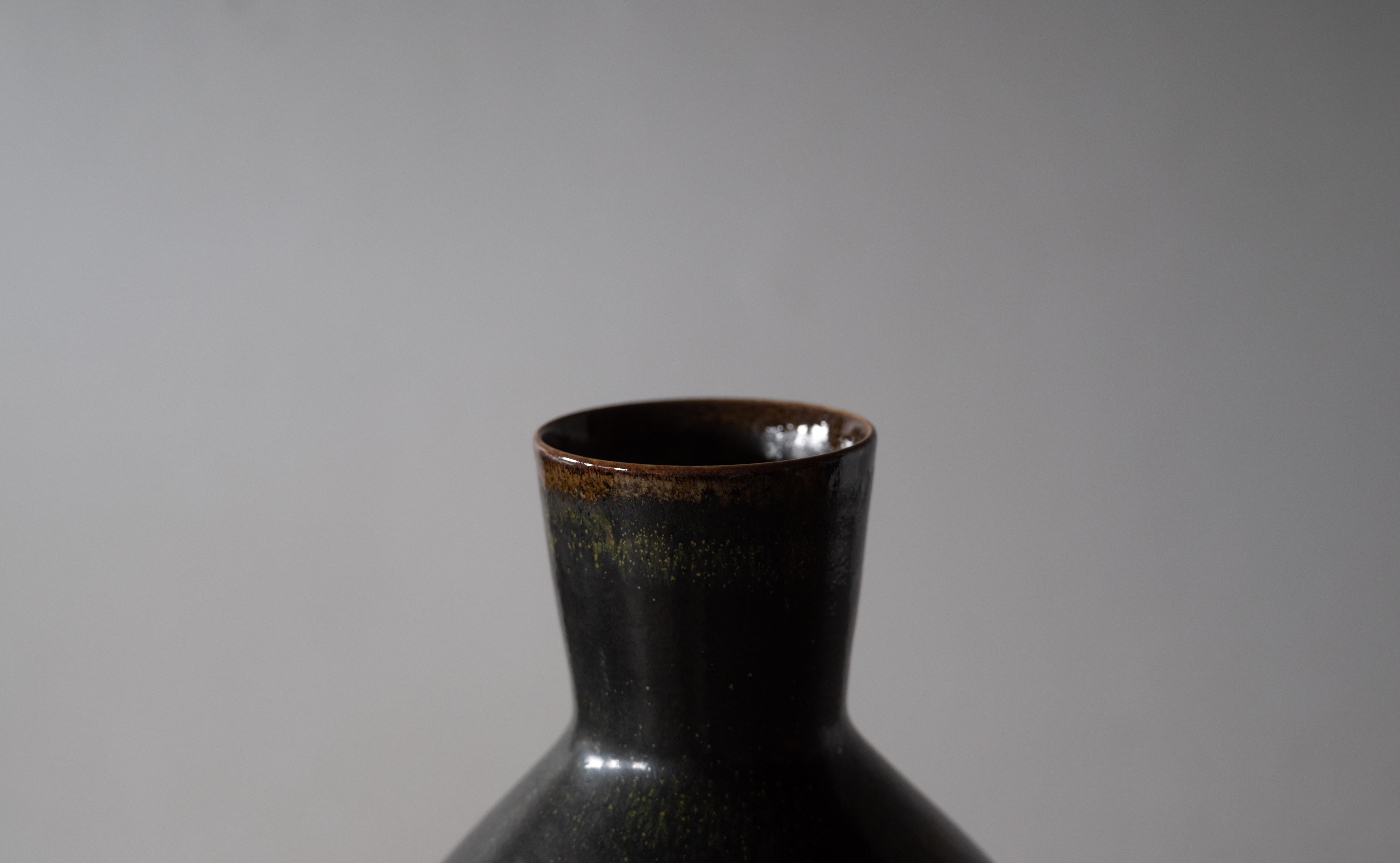 Mid-20th Century Carl-Harry Stålhane, Unique Sizable Vase, Glazed Stoneware, Rörstands, 1960s