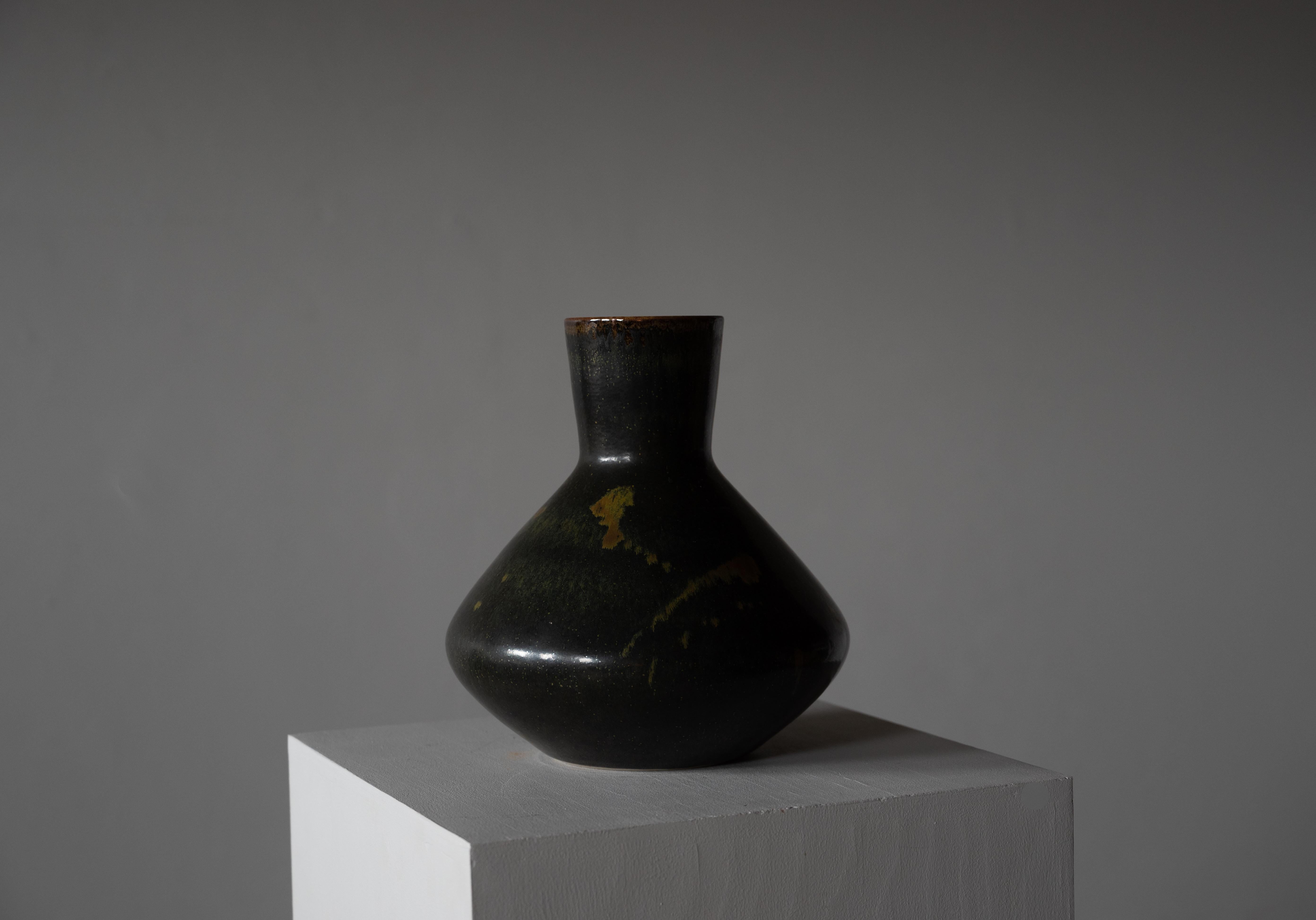 Carl-Harry Stålhane, Unique Sizable Vase, Glazed Stoneware, Rörstands, 1960s 3