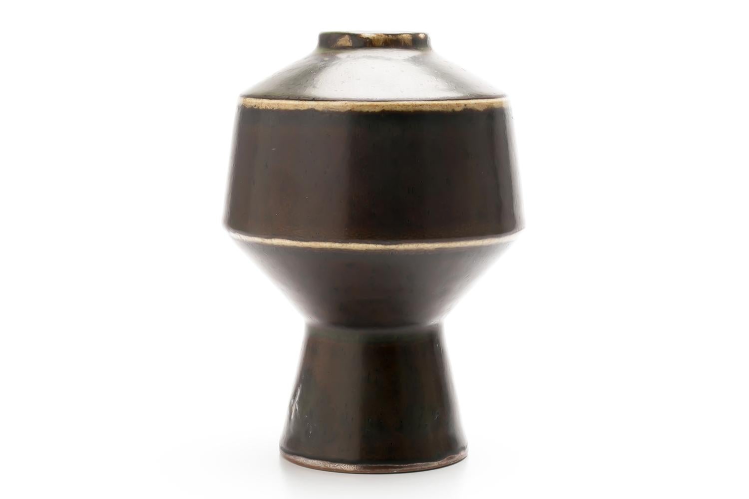 Turned Carl-Harry Stalhane / Unique Vase / Rorstrand / 1957 For Sale