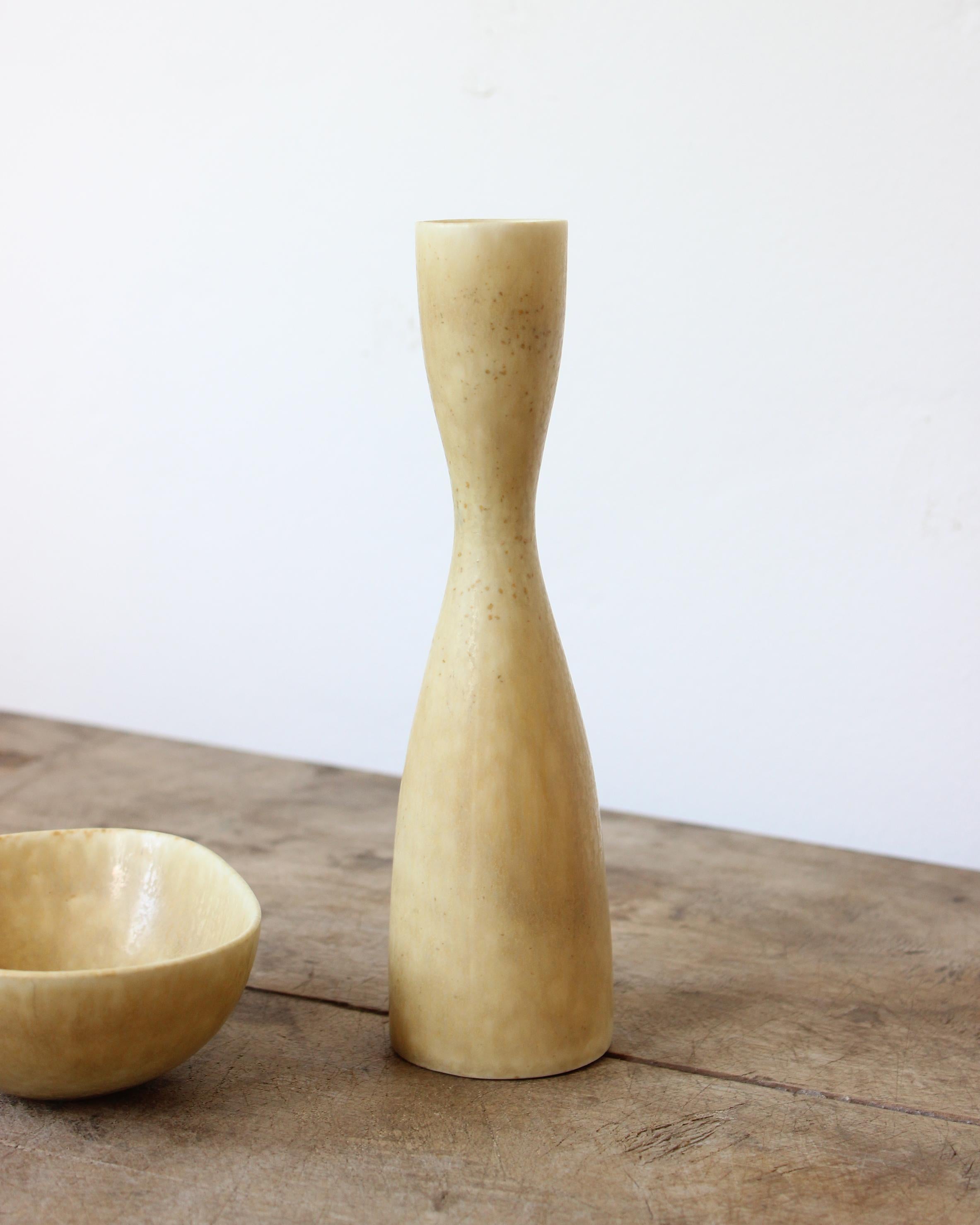 Mid-Century moderno Carl-Harry Stålhane, Vaso e ciotola, set in gres, Rörstrand, Svezia, anni '50 in vendita