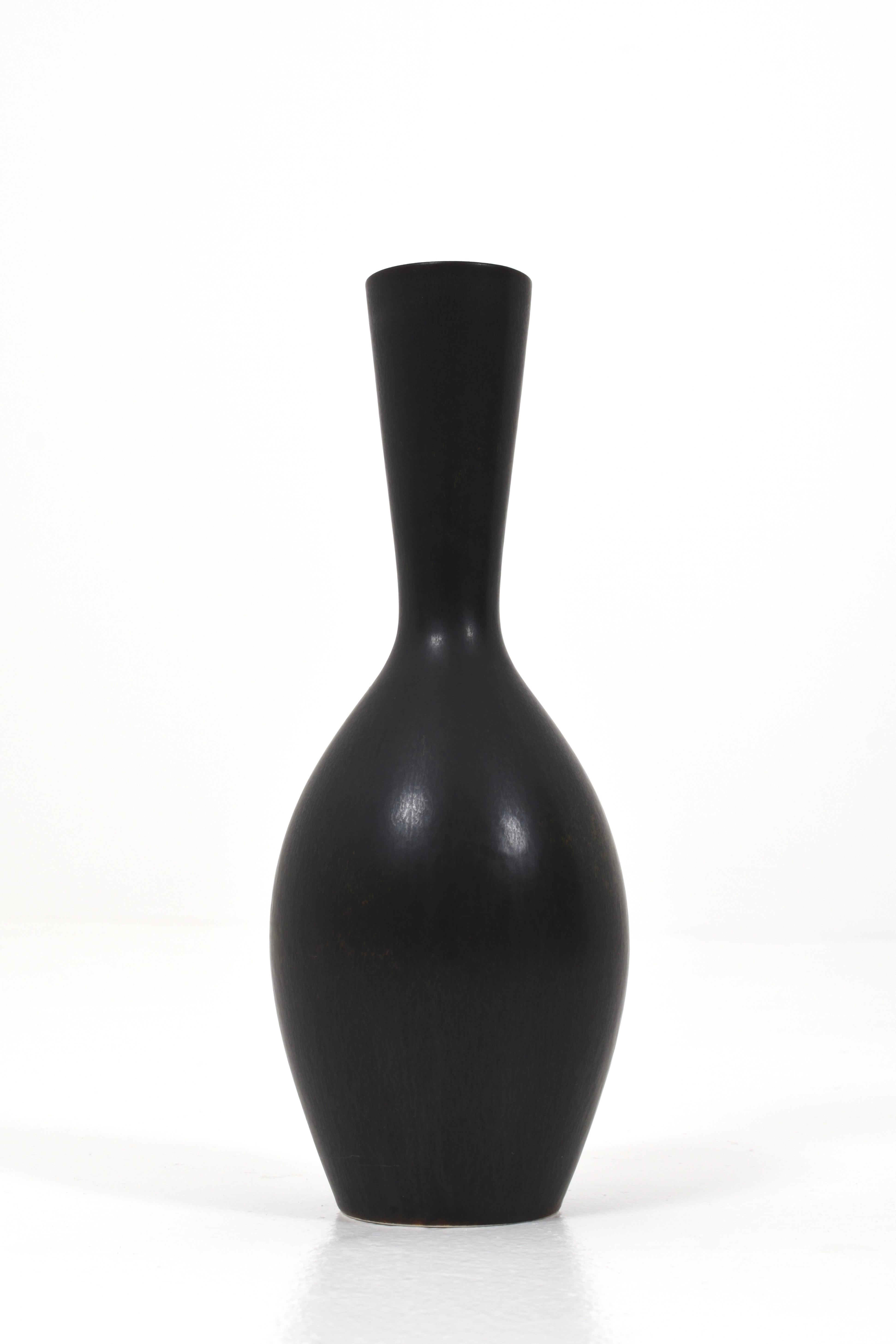 Swedish Carl-Harry Stålhane, Vase, Glazed Stoneware, Rörstrand, Sweden, 1950s For Sale