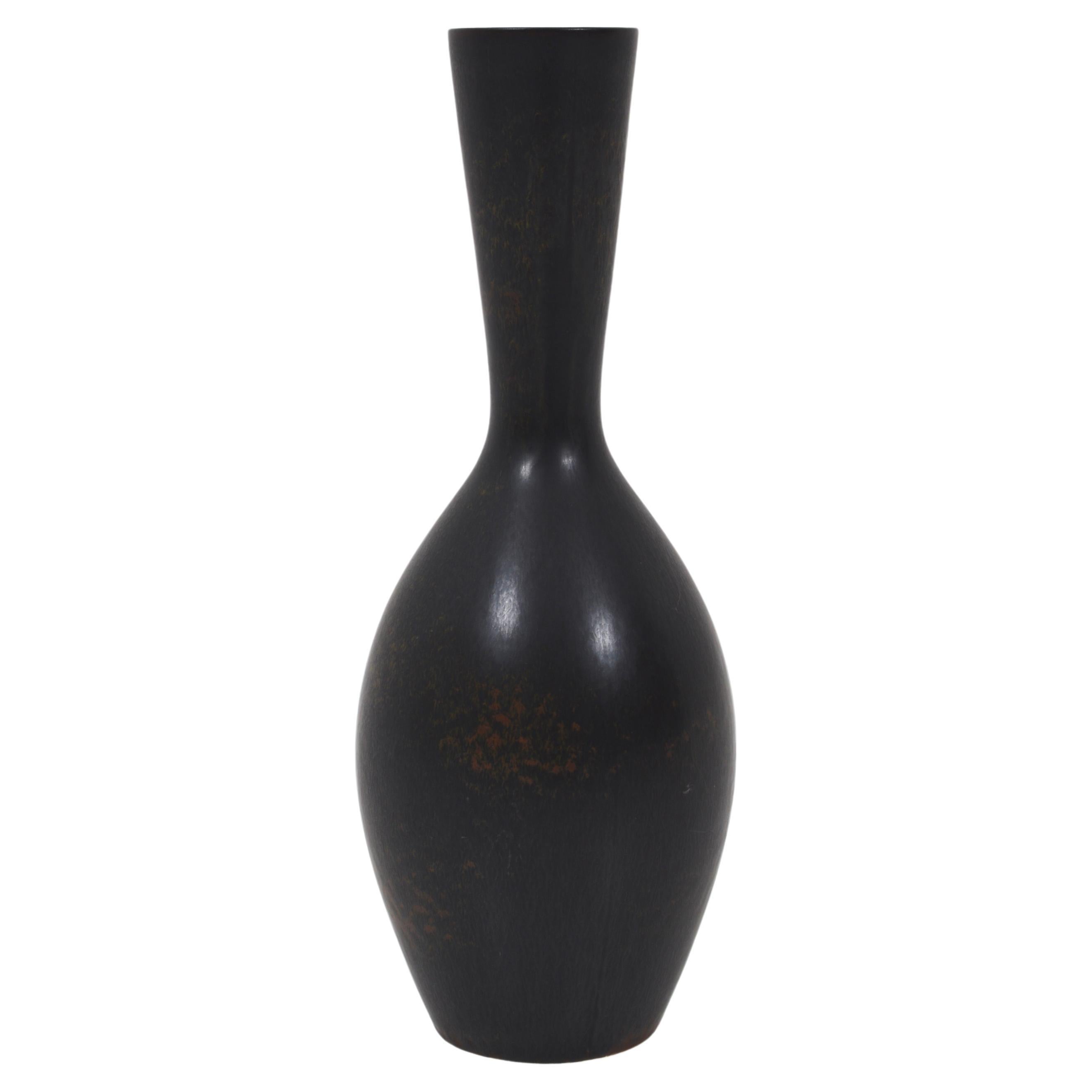 Carl-Harry Stålhane, Vase, Glazed Stoneware, Rörstrand, Sweden, 1950s For Sale