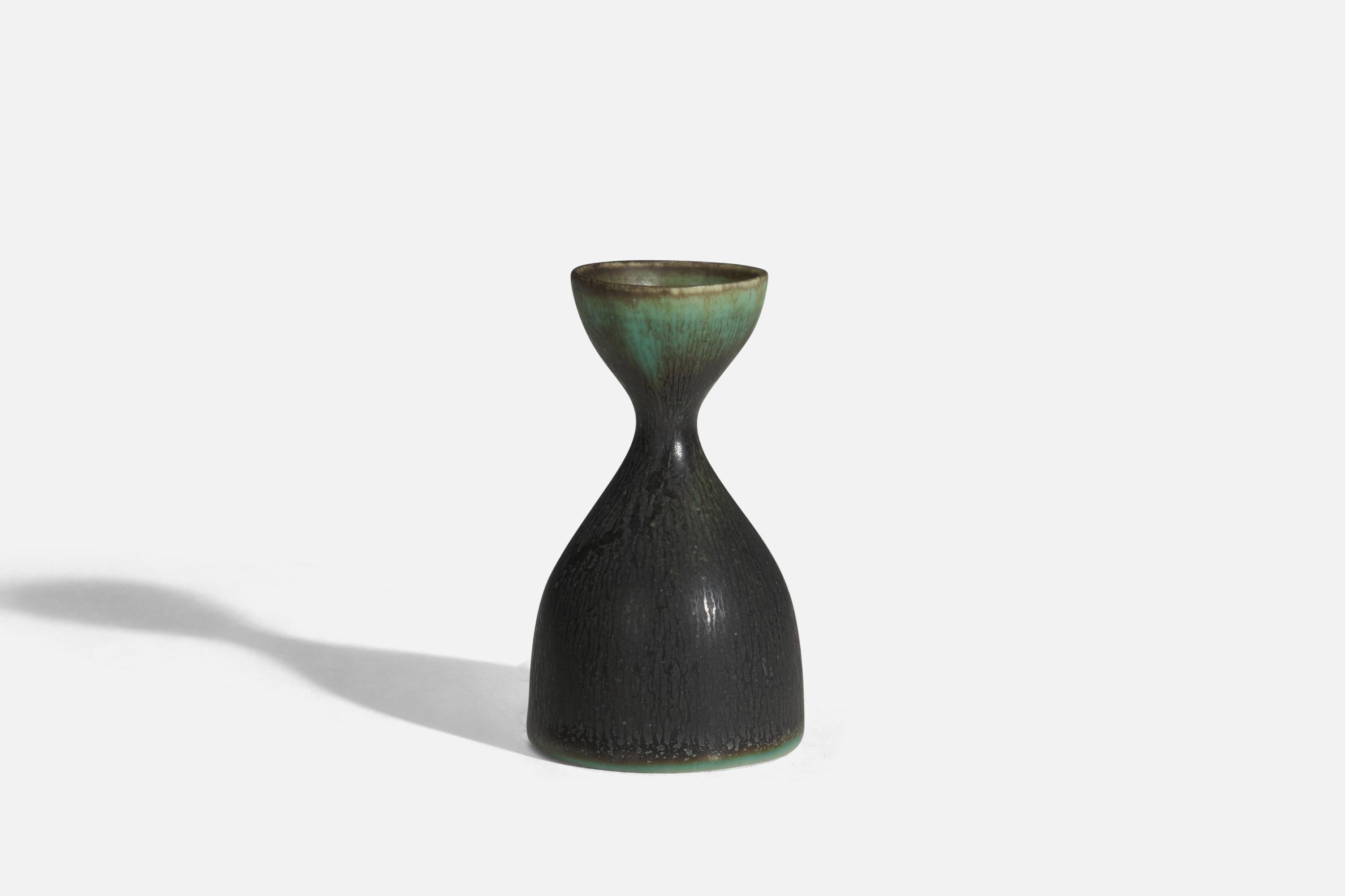 Swedish Carl-Harry Stålhane, Vase, Glazed Stoneware, Rörstrand, Sweden, 1960s For Sale