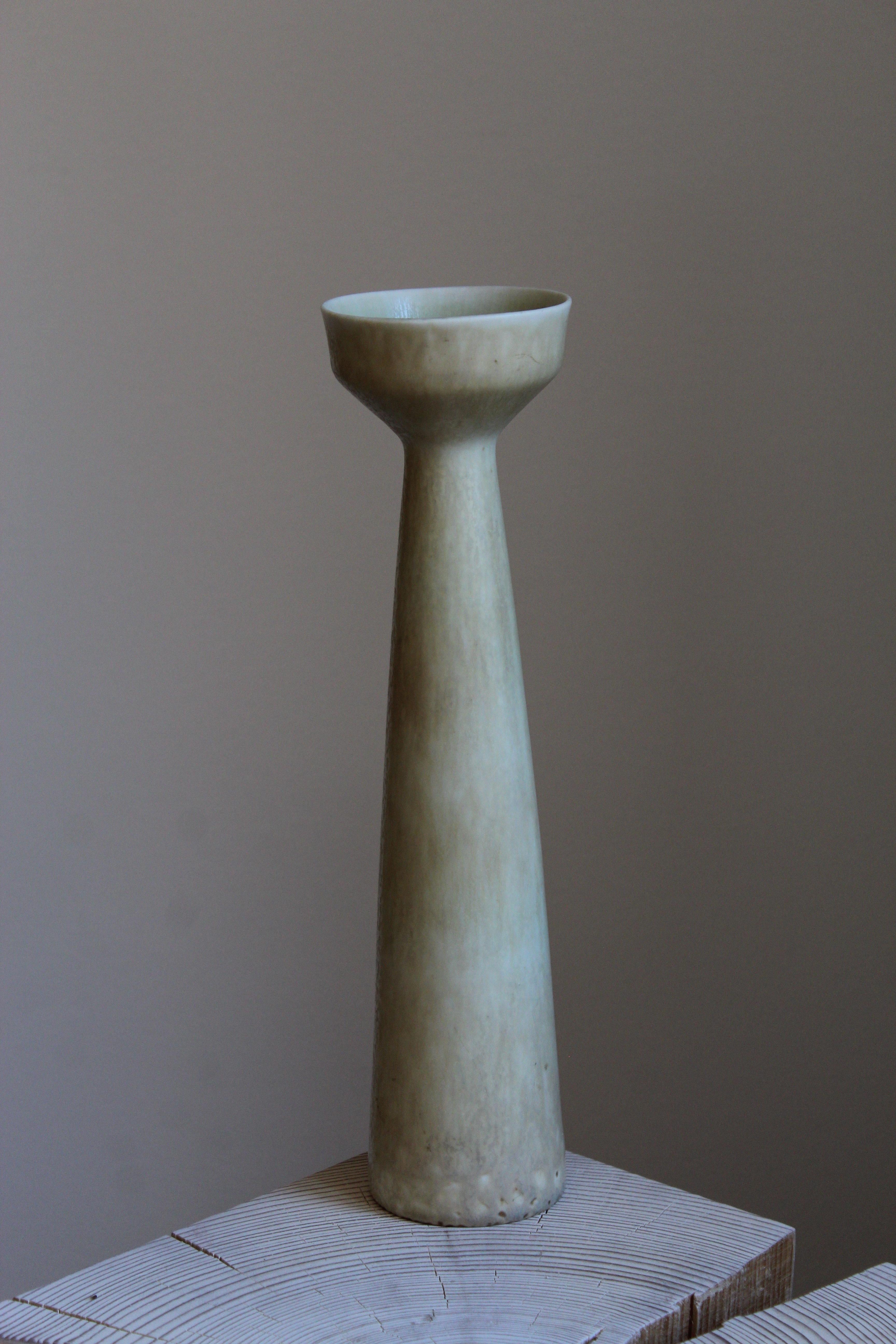 Mid-Century Modern Carl-Harry Stålhane, Vase or Vessel, Glazed Stoneware Rörstand, 1950s