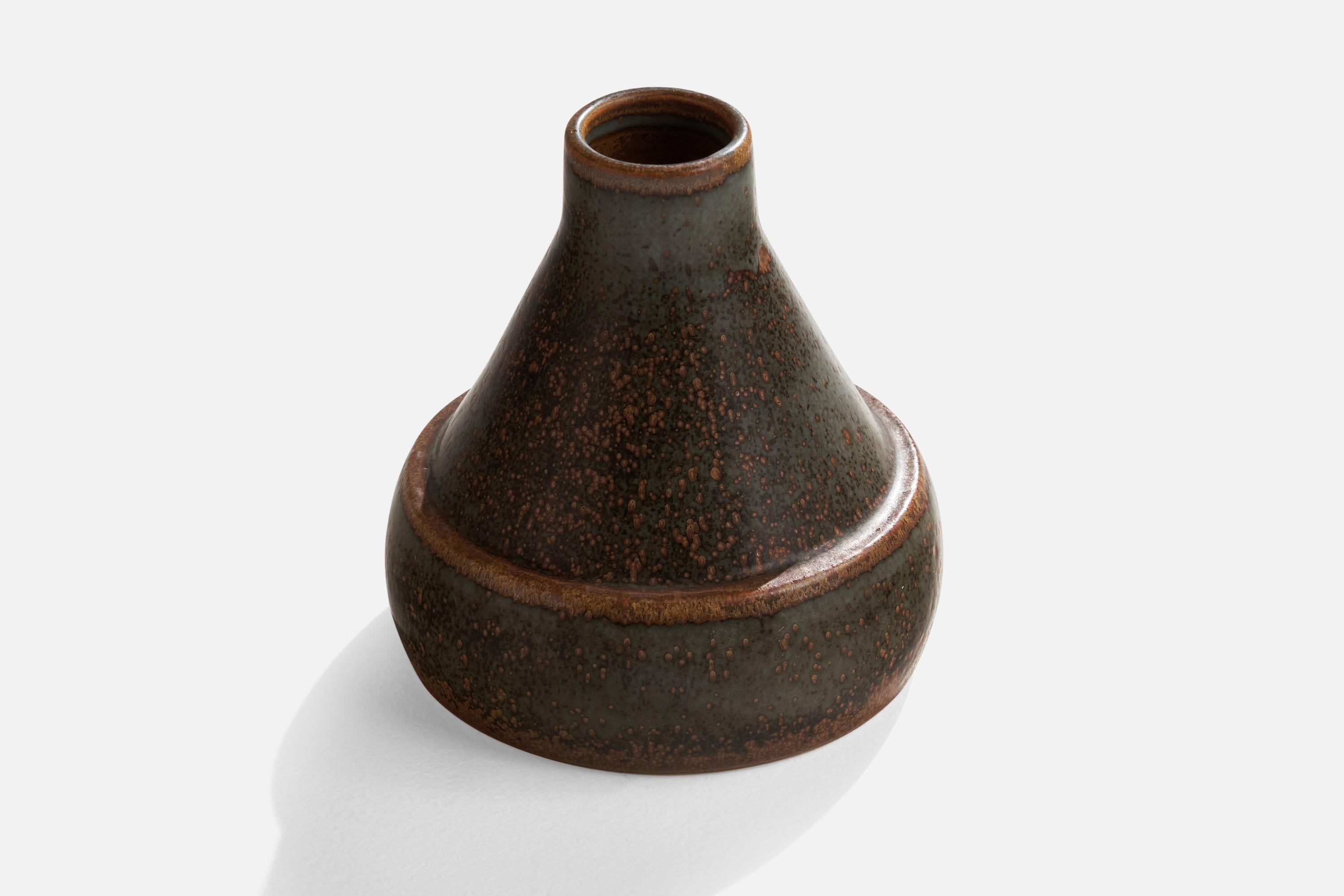 Scandinavian Modern Carl-Harry Stålhane, Vase, Stoneware, Sweden, 1950s
