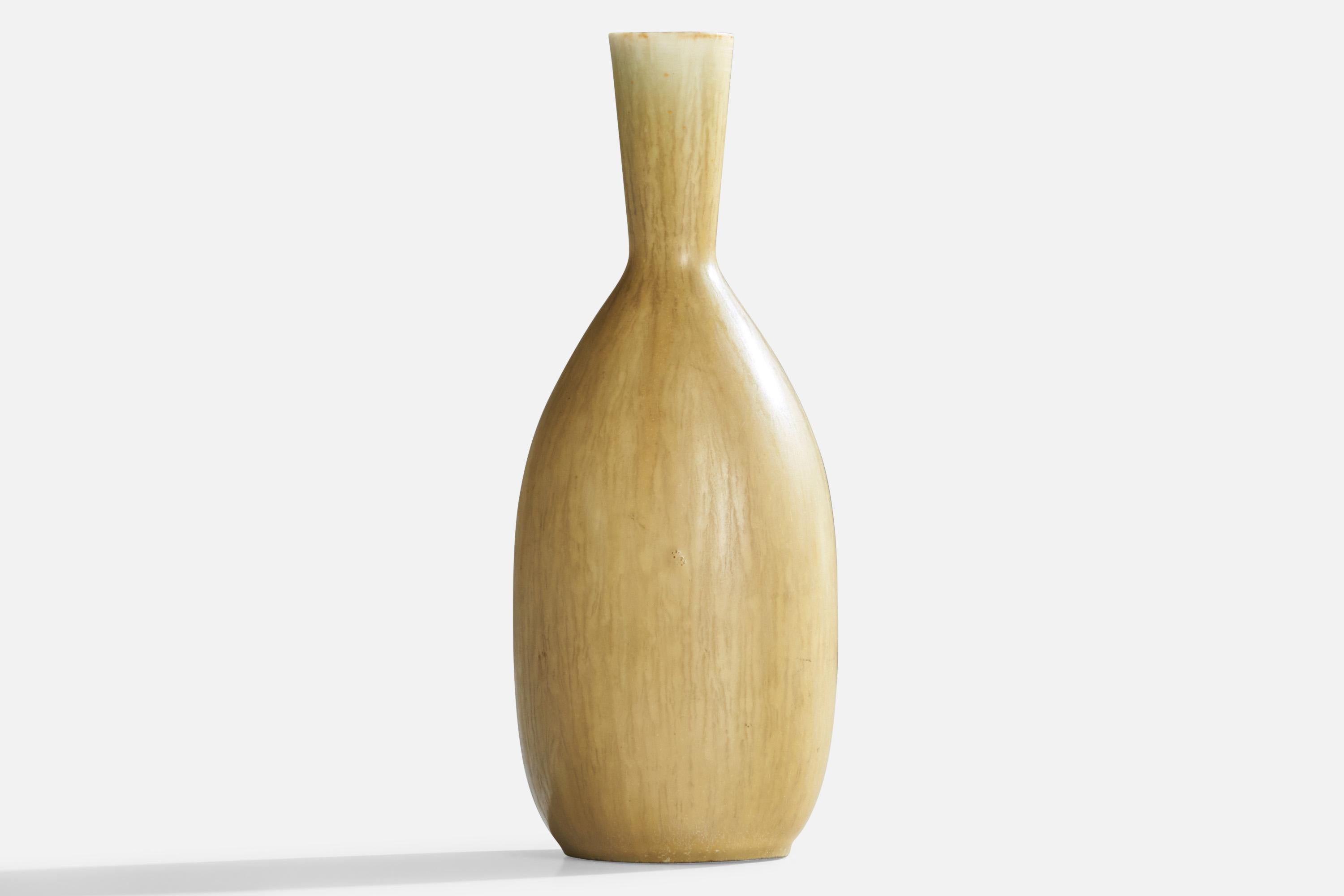 Scandinavian Modern Carl-Harry Stålhane, Vase, Stoneware, Sweden, 1950s For Sale
