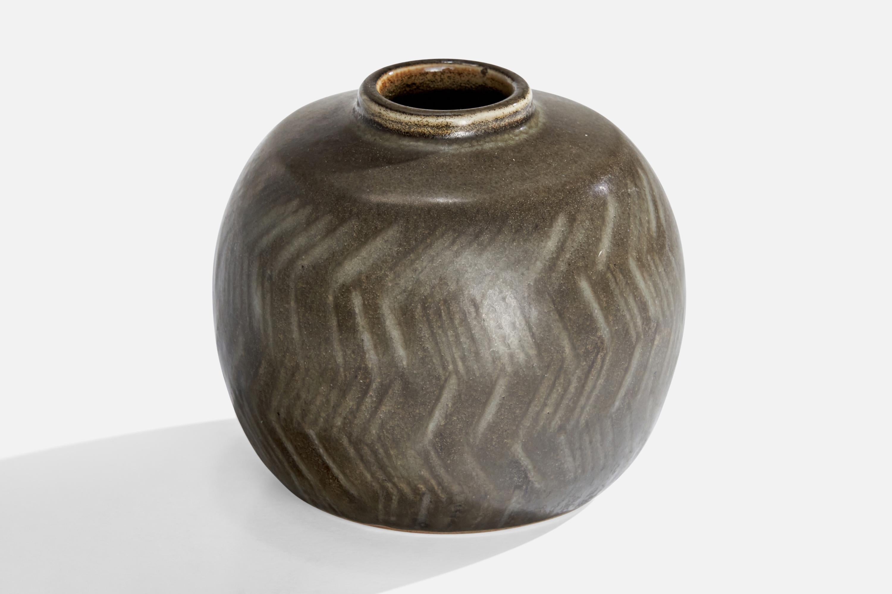 Scandinavo moderno Carl-Harry Stålhane, Vaso, Gres, Svezia, anni '50 in vendita