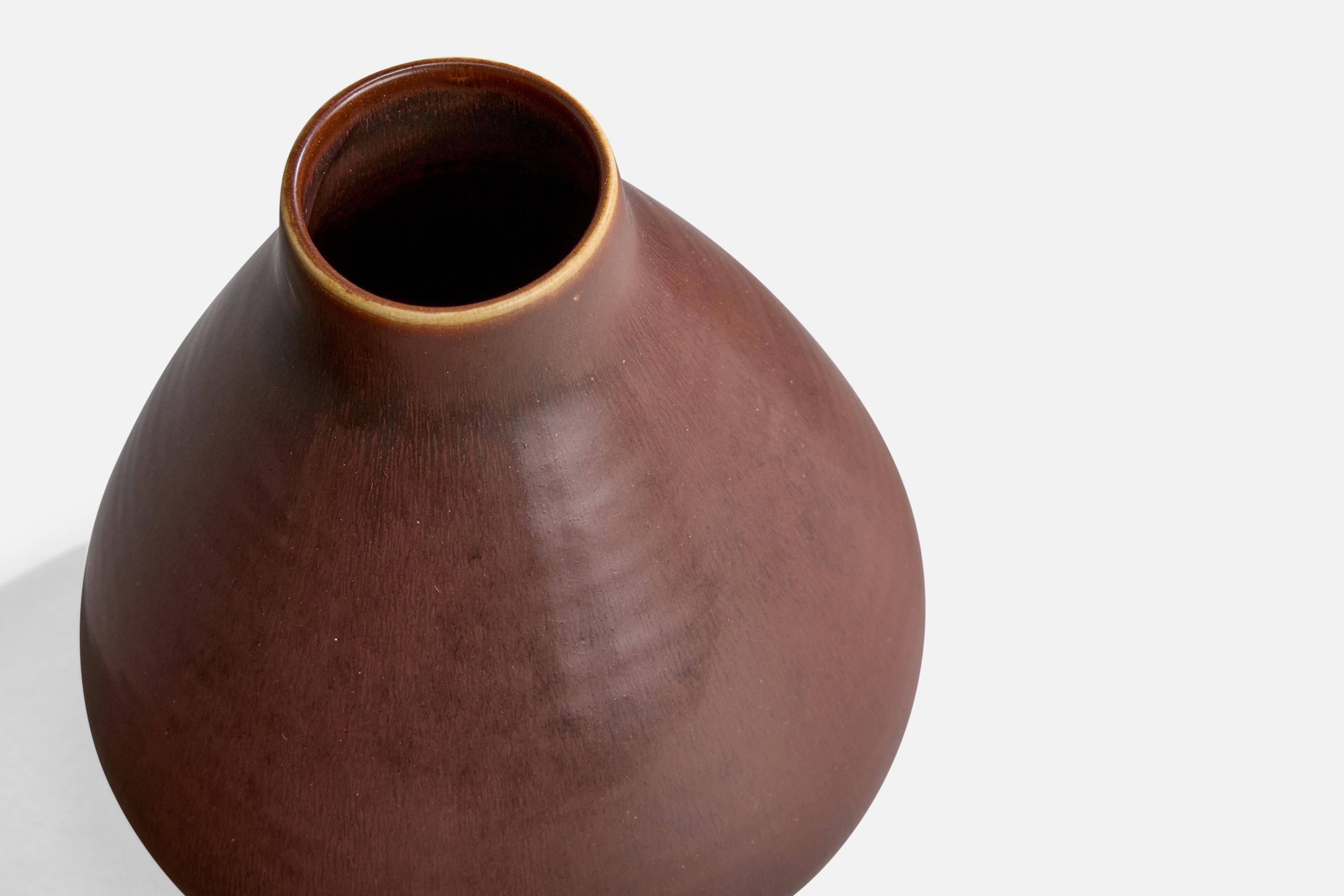 Suédois Carl-Harry Stålhane, vase, grès, Suède, années 1950 en vente