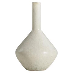 Vintage Carl-Harry Stålhane, Vase, White-Glazed Stoneware, Rörstrand, Sweden, 1960s