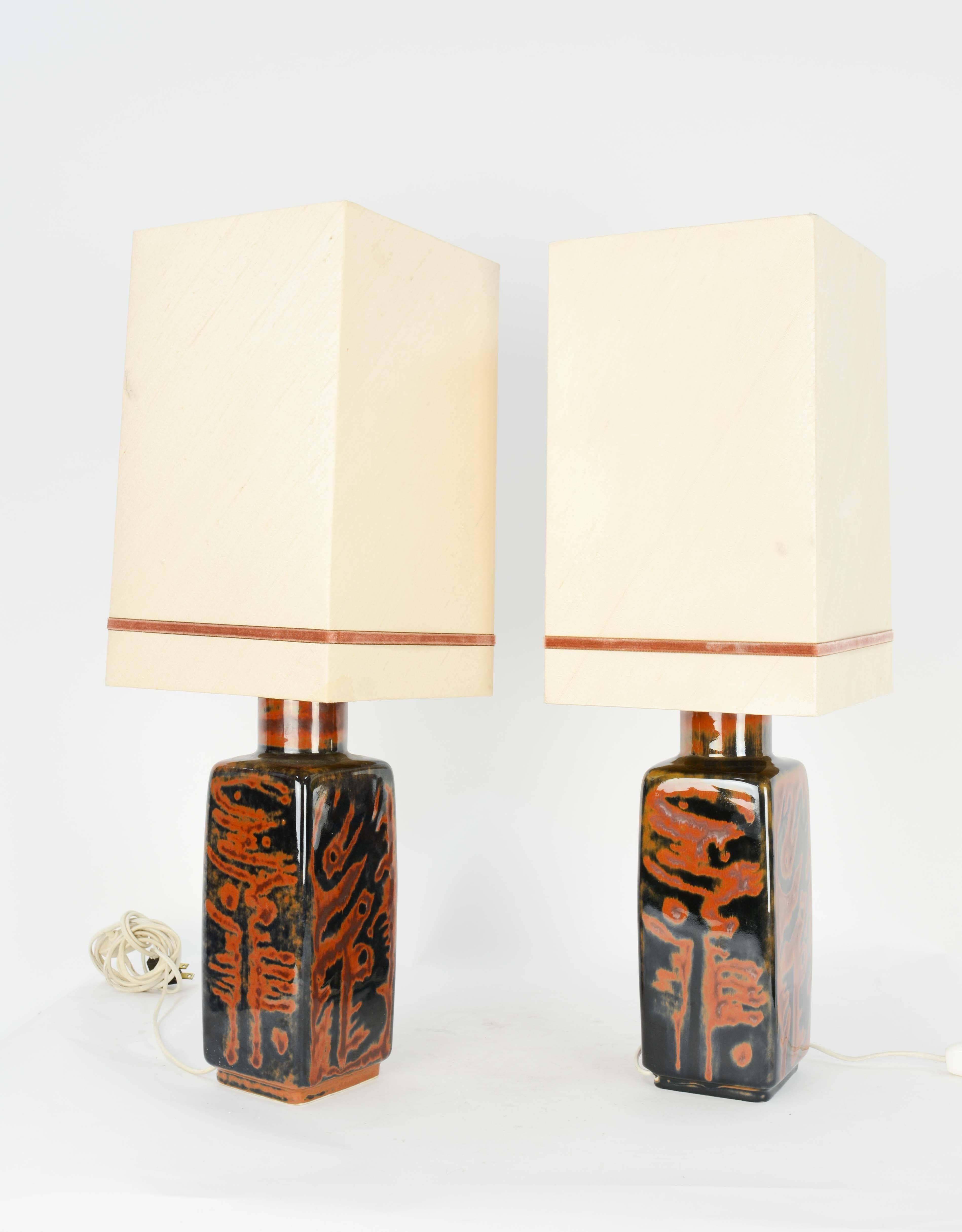 Scandinavian Modern Carl Harry Stalhane's Pair of Table Lamps in 