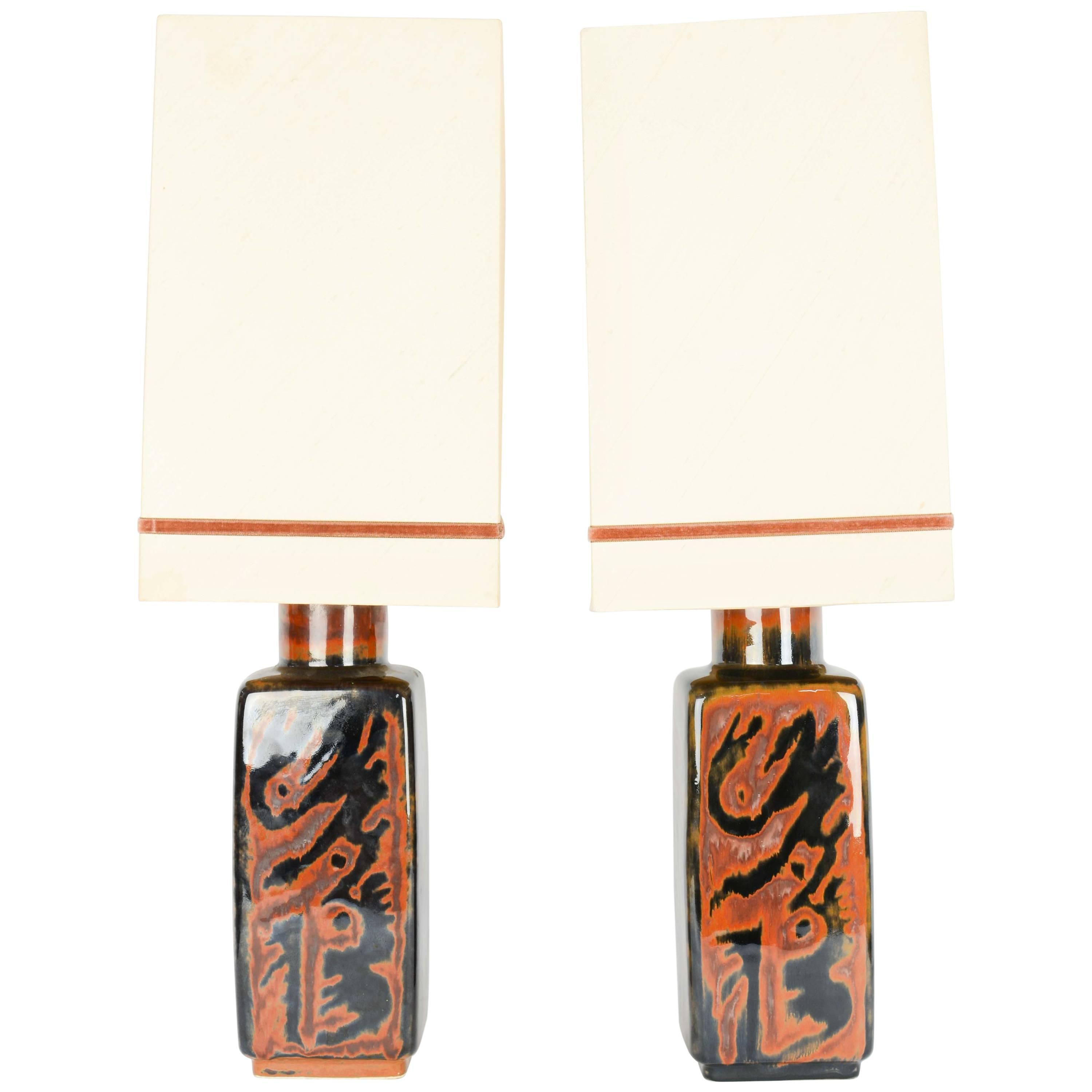 Carl Harry Stalhane's Pair of Table Lamps in "Sultan" for Rörstrand AB For Sale