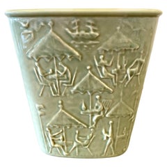 Carl-Harry Ståplhane, rare porcelain wine cooler for Rörstrand