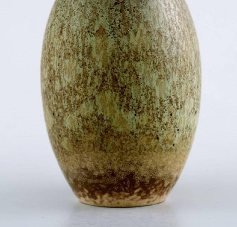 Swedish Carl Harry Stålhane, Rörstrand Stoneware Vase, Egg Shell Glaze