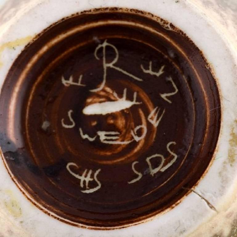 20th Century Carl Harry Stålhane, Rörstrand Stoneware Vase, Egg Shell Glaze