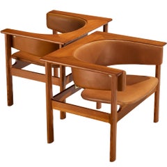 Carl Heinz Brockmann Petersen per Louis G. Thiersen Rare poltrone geometriche